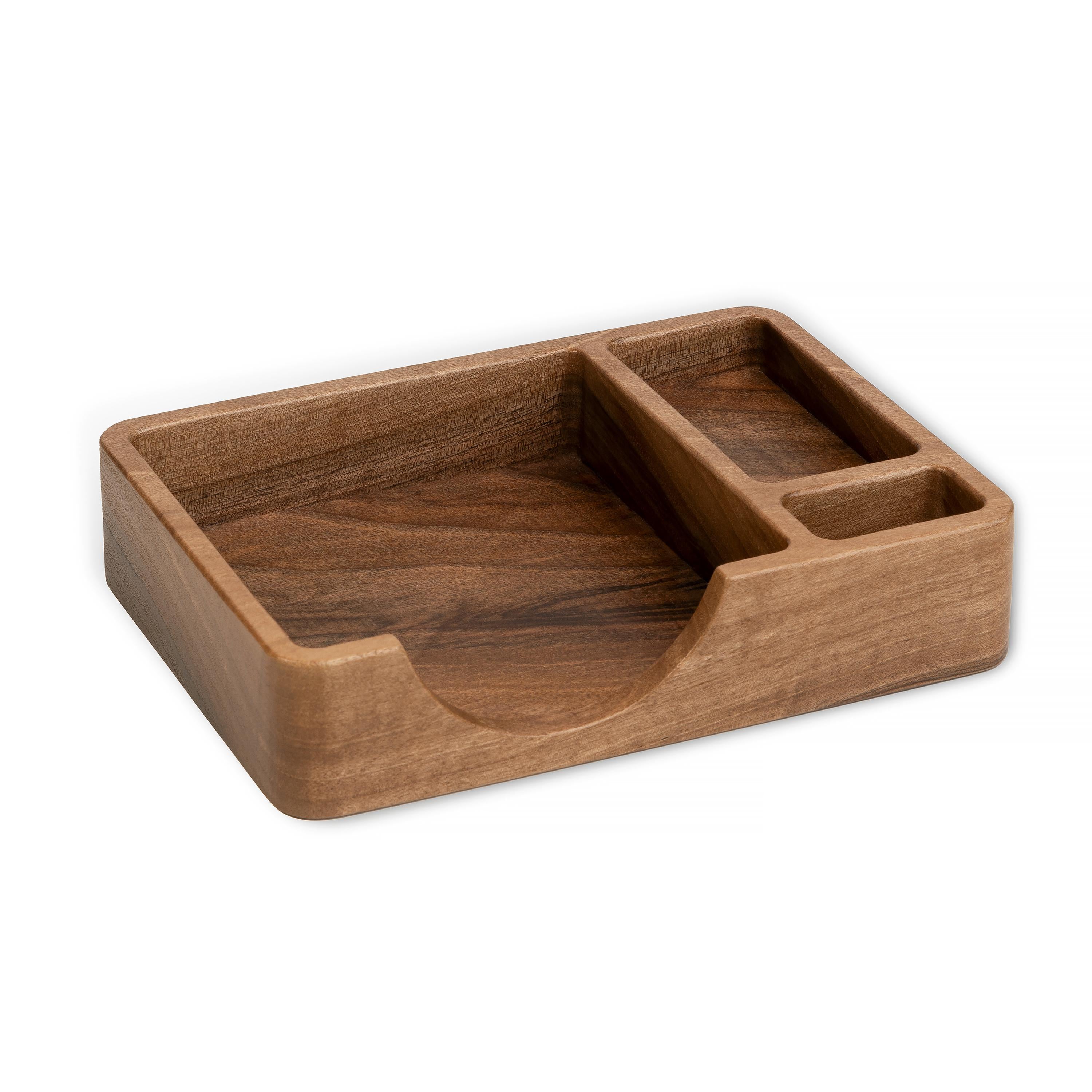 Wood & Resin Salt and Pepper Shaker Caddy Set – Elm Black