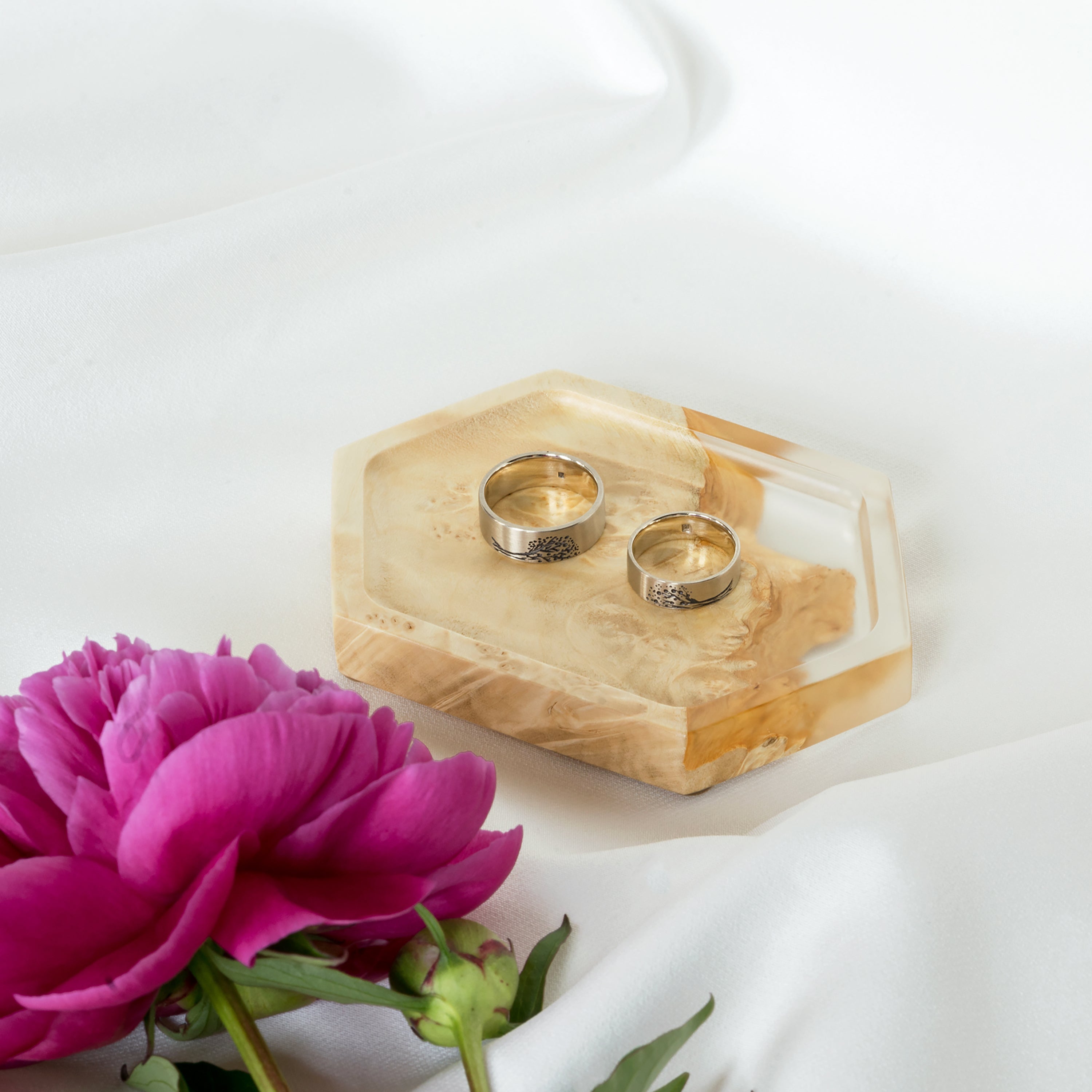 Wood & Resin Jewelry Tray INFINITY – Maple Breeze