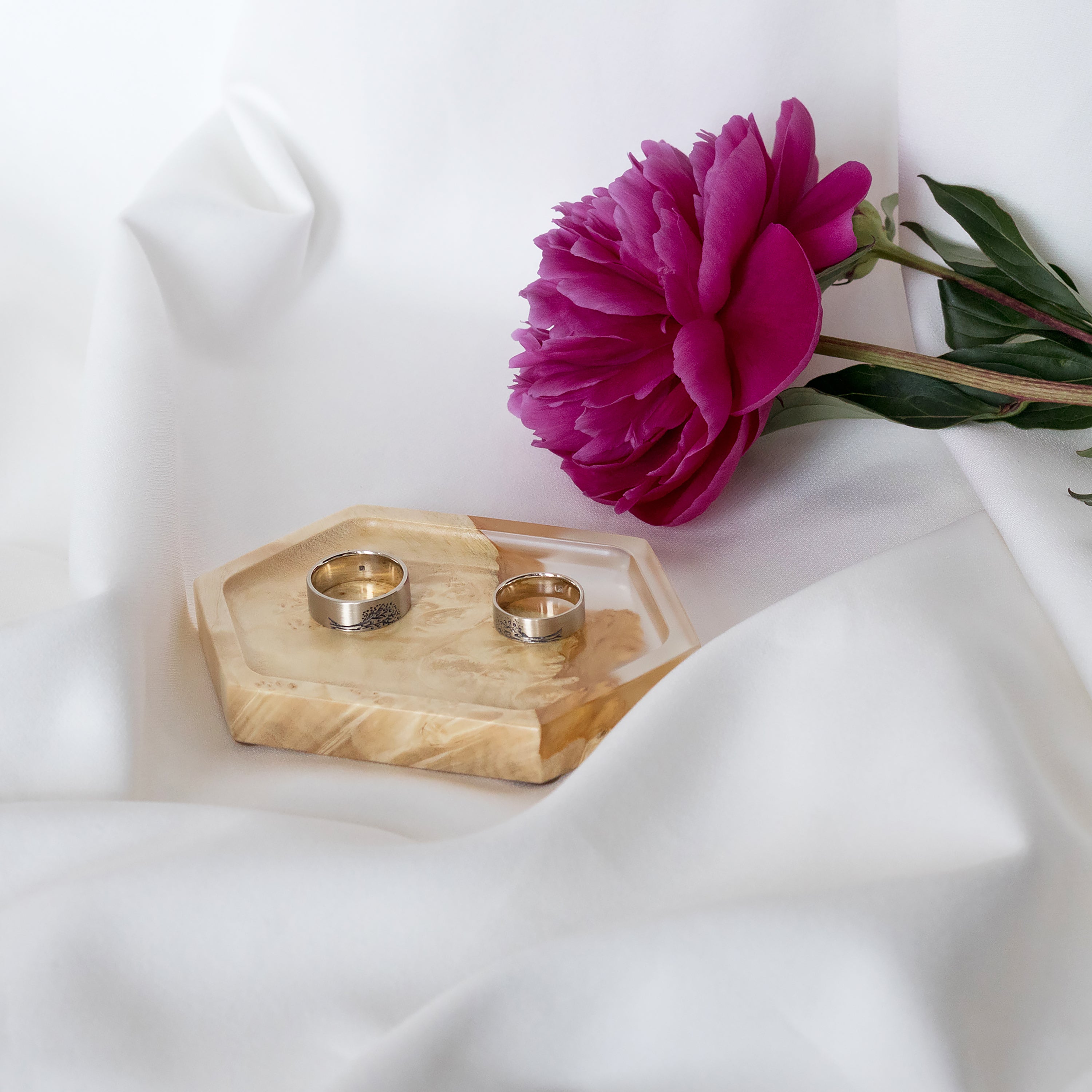 Wood & Resin Jewelry Tray INFINITY – Maple Breeze
