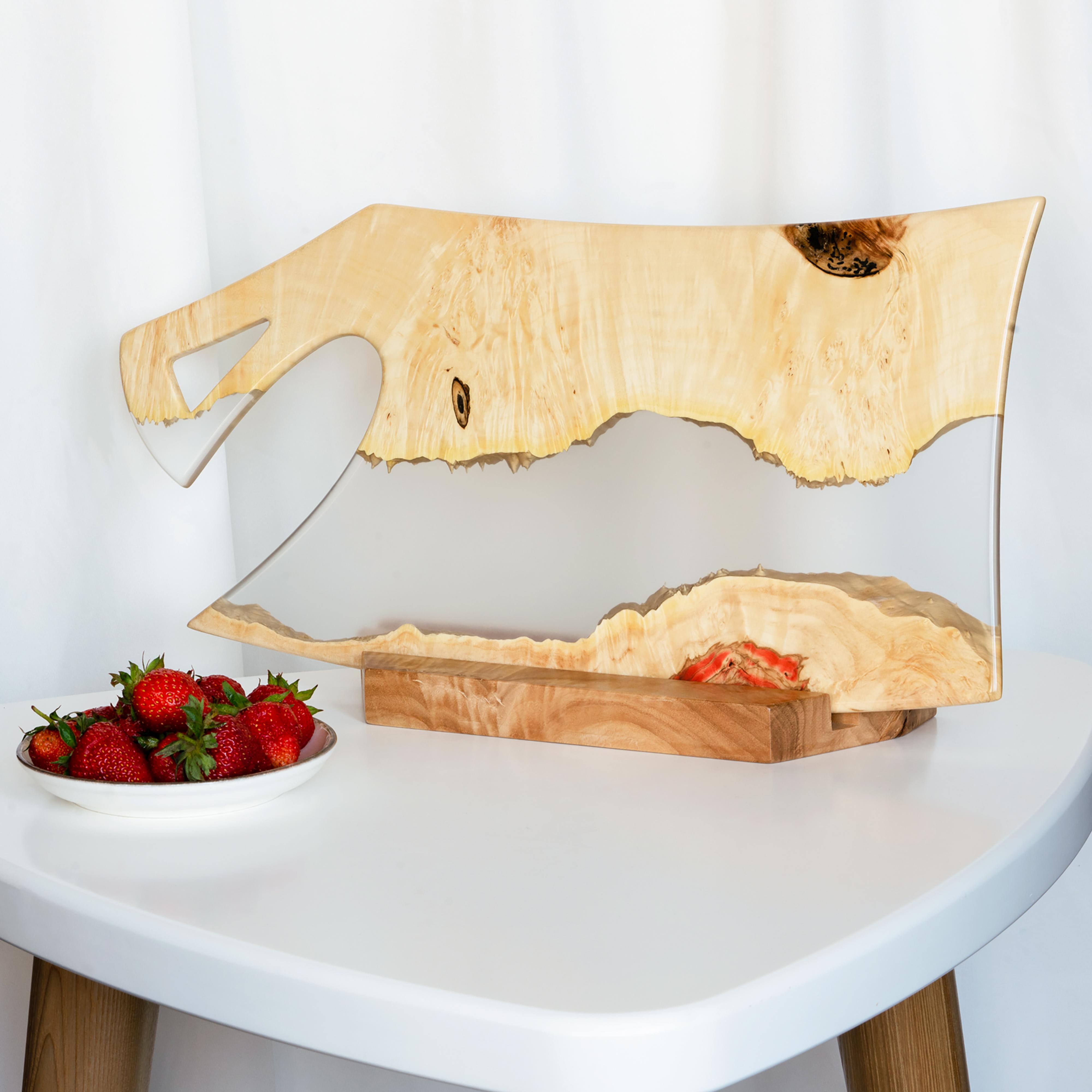 Wood & Resin Charcuterie Board CLEAVER – Maple Breeze