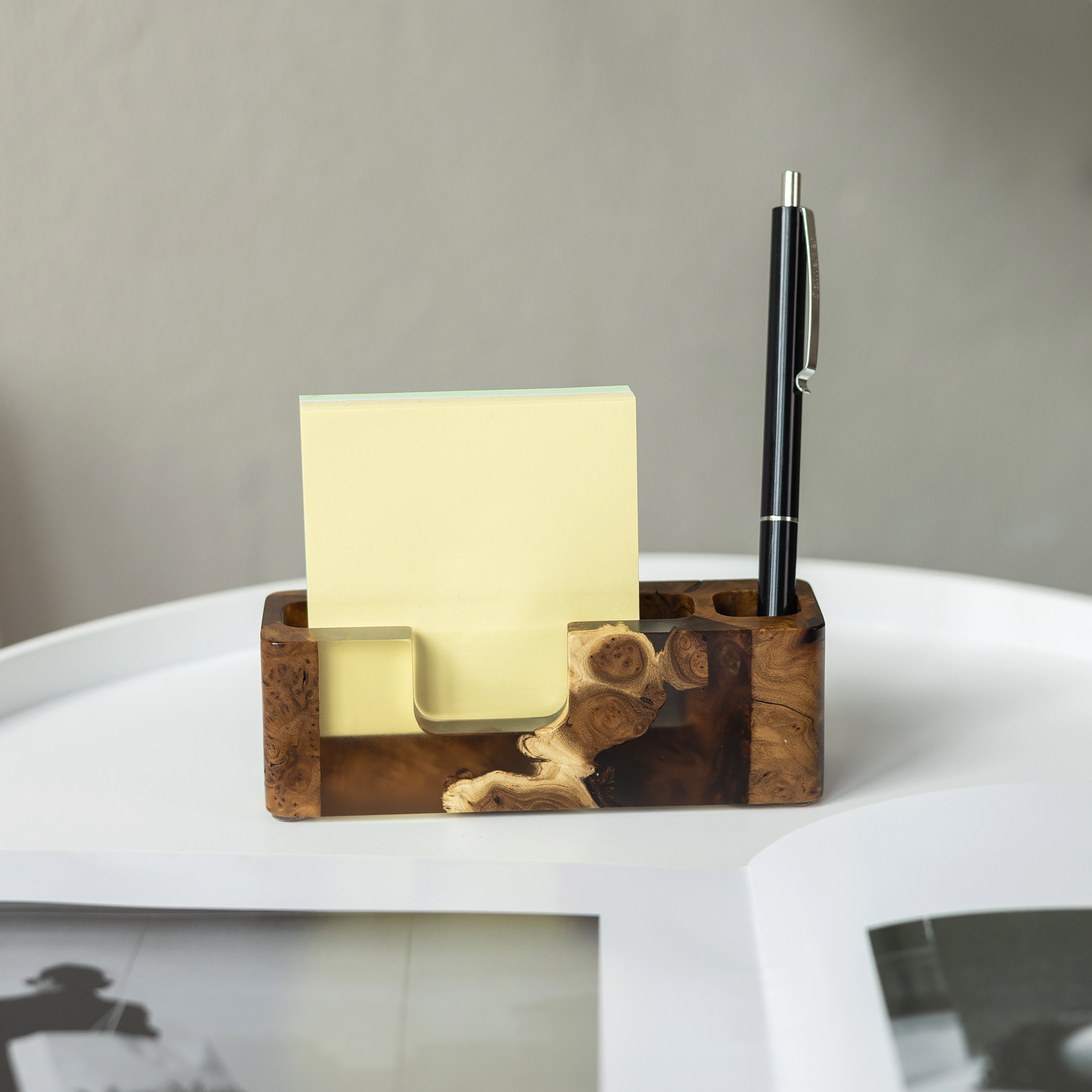 Wood & Resin Desk Organizer SMART – Elm Breeze