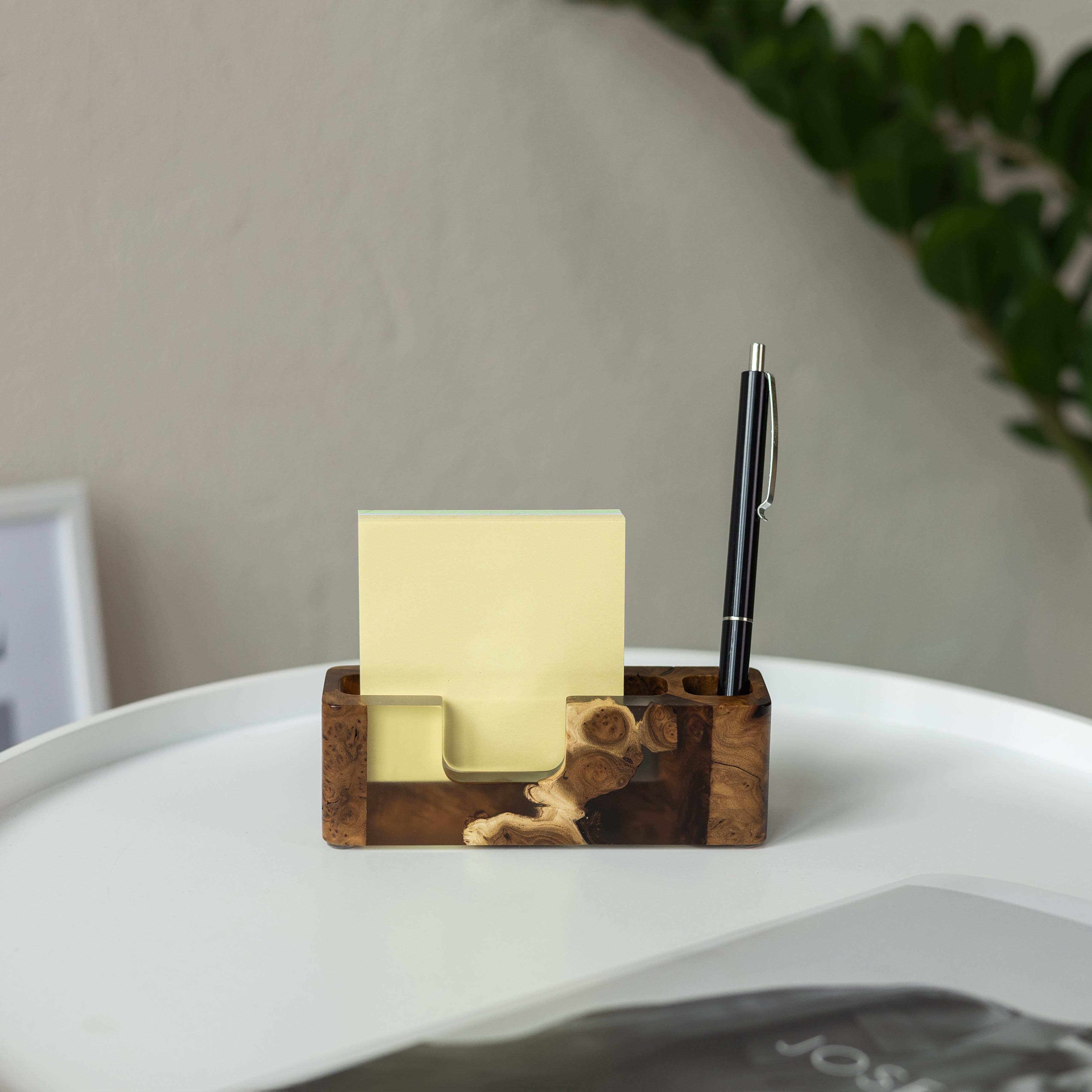 Wood & Resin Desk Organizer SMART – Elm Breeze