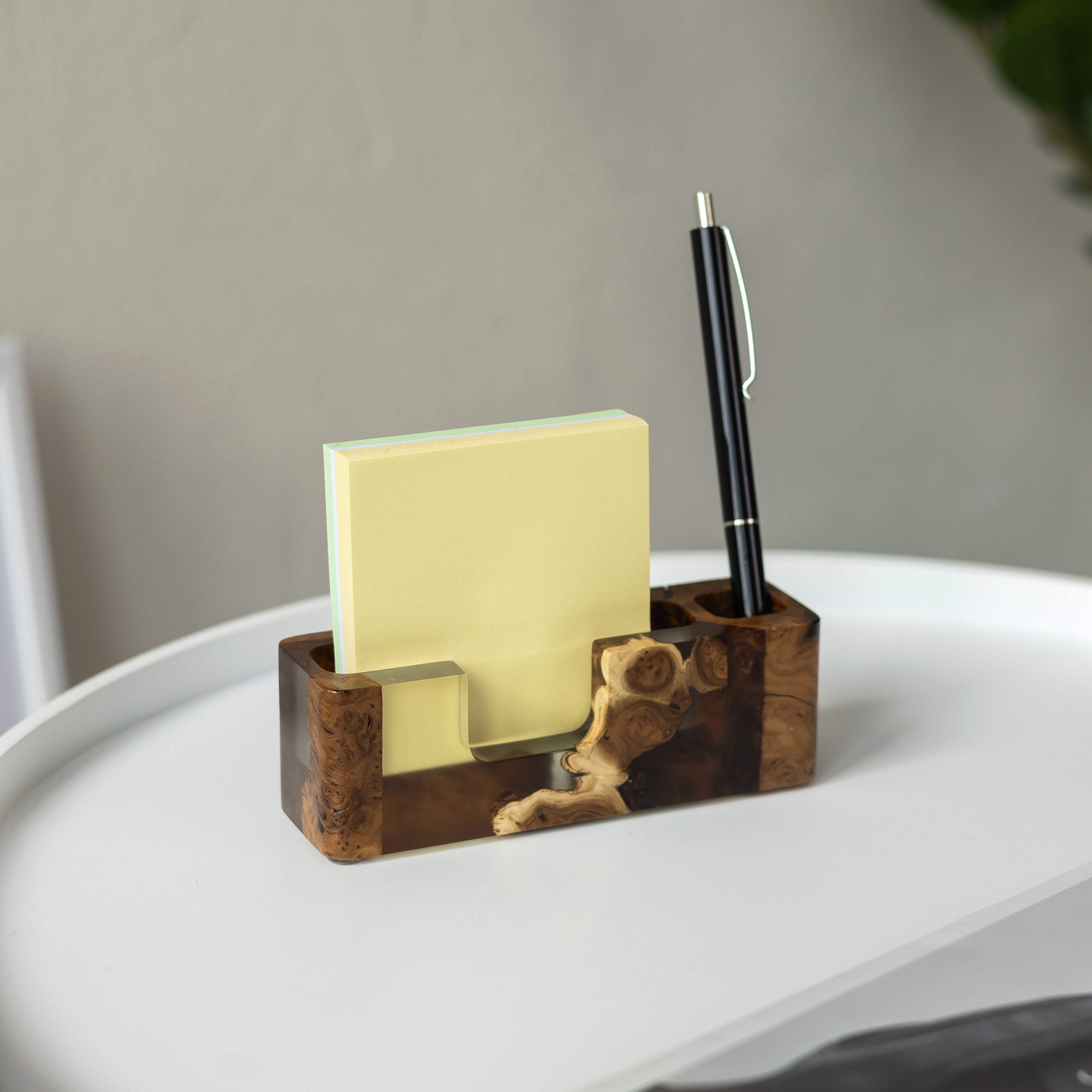 Wood & Resin Desk Organizer SMART – Elm Breeze