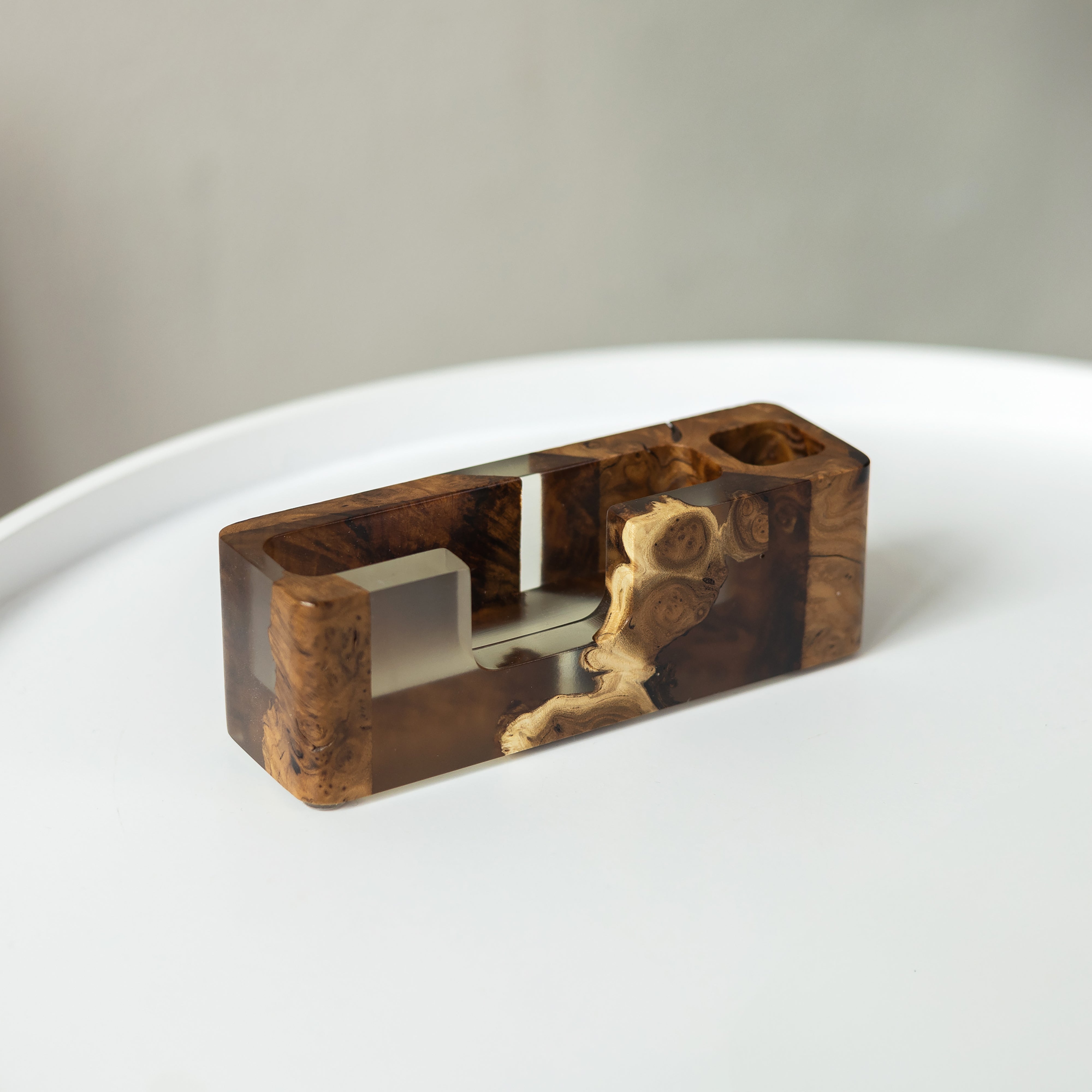 Wood & Resin Desk Organizer SMART – Elm Breeze