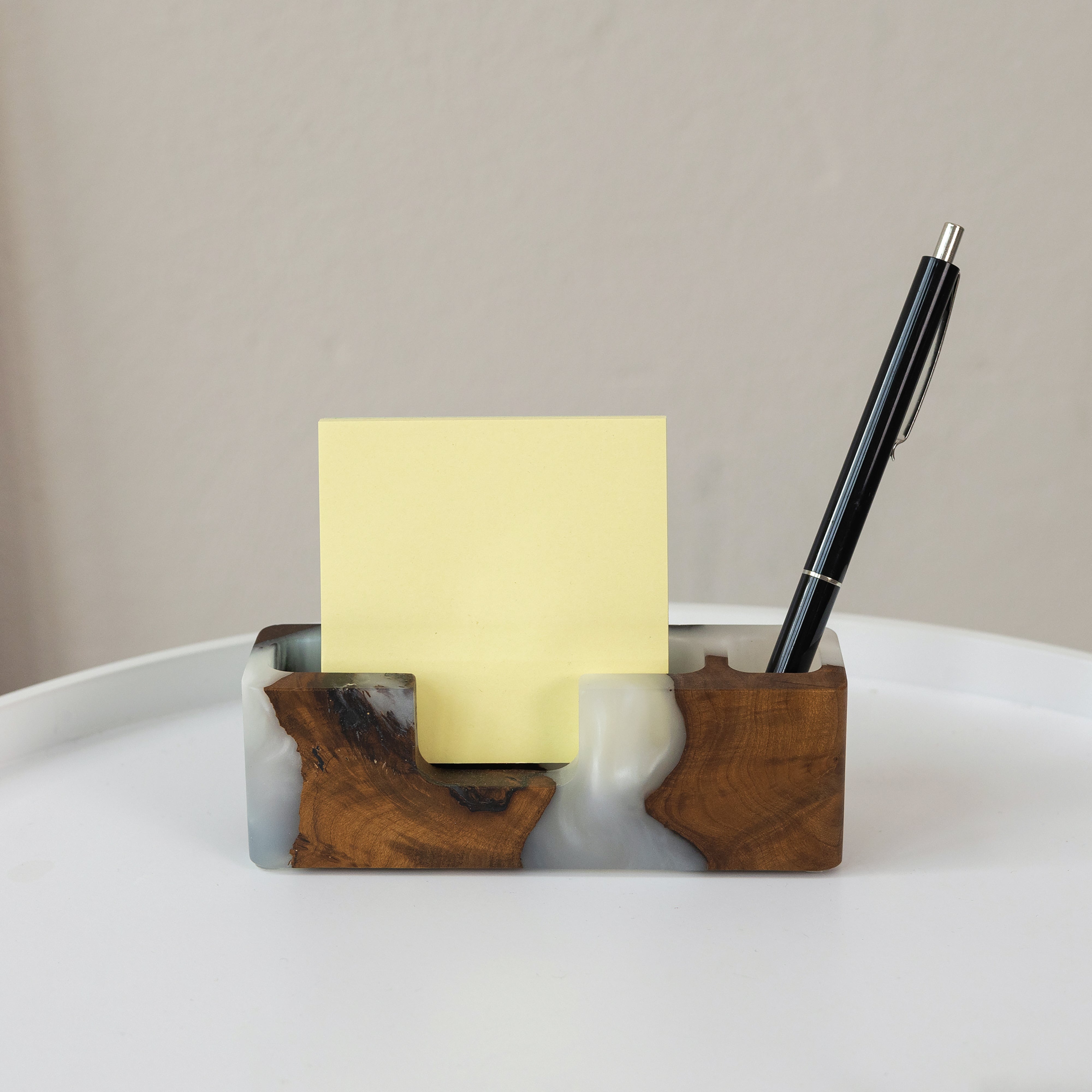 Wood & Resin Desk Organizer SMART – Elm Platinum