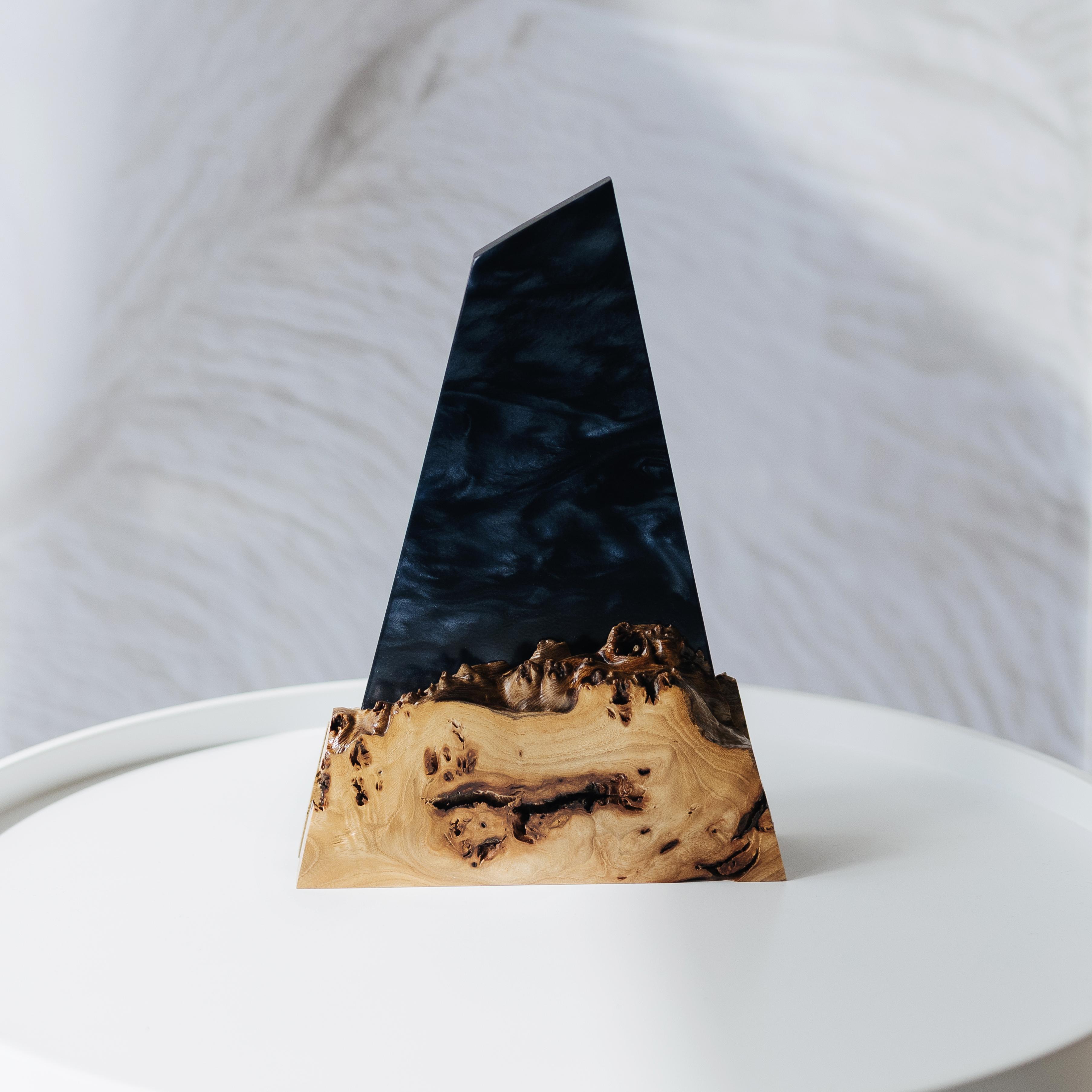 Black Pearl Epoxy & Wood Award Plaque