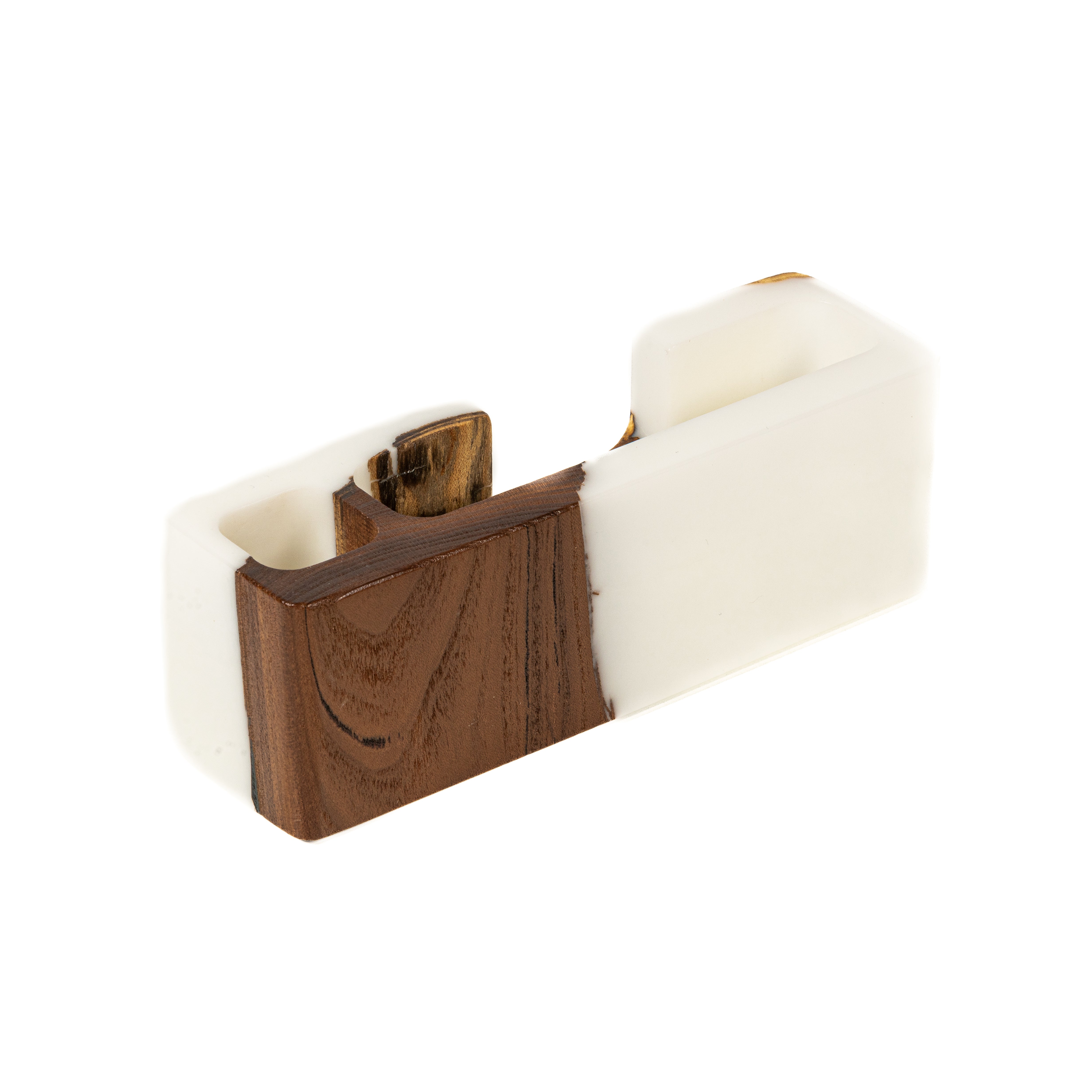 Wood & Resin Desk Organizer SMART – Elm White