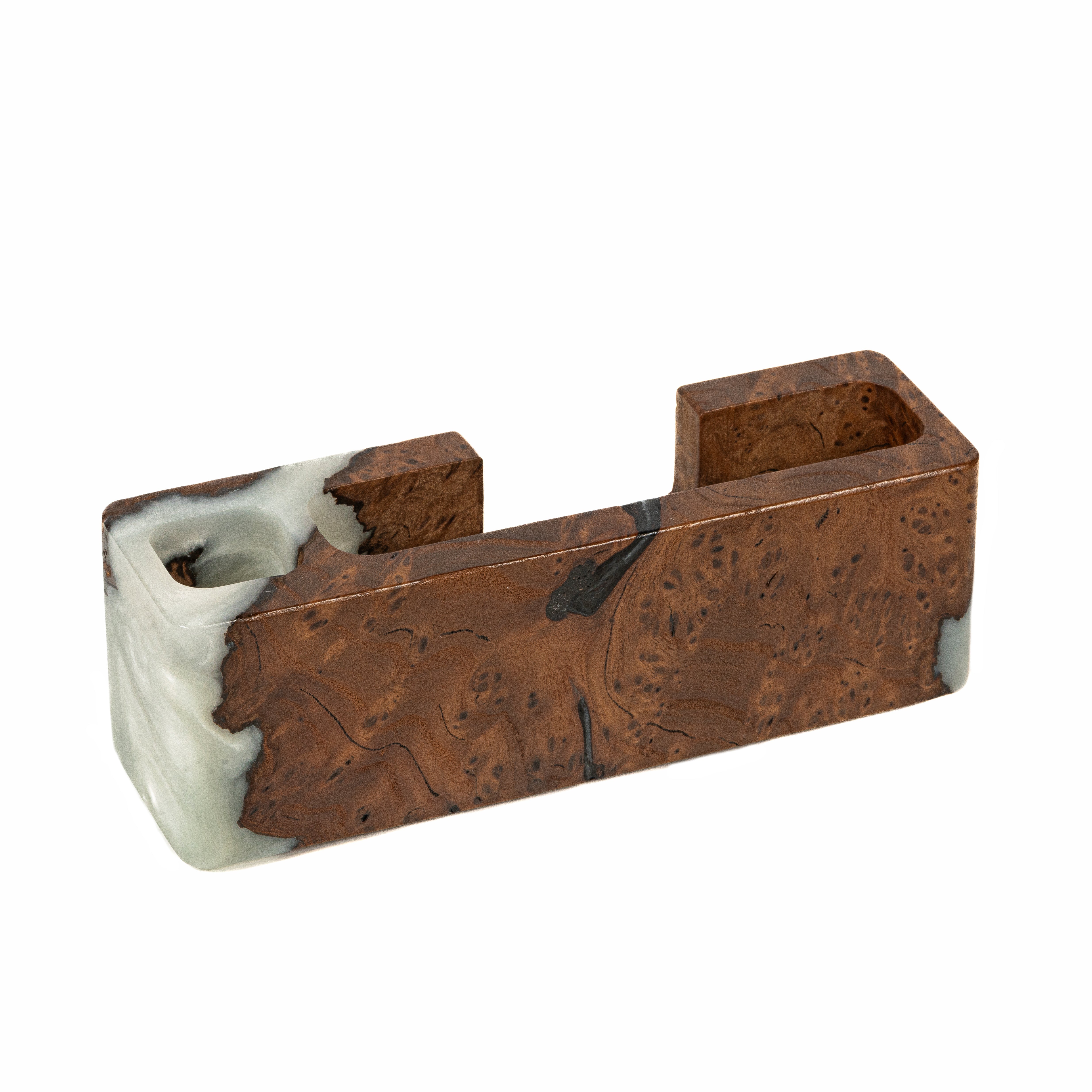 Wood & Resin Desk Organizer SMART – Elm Platinum