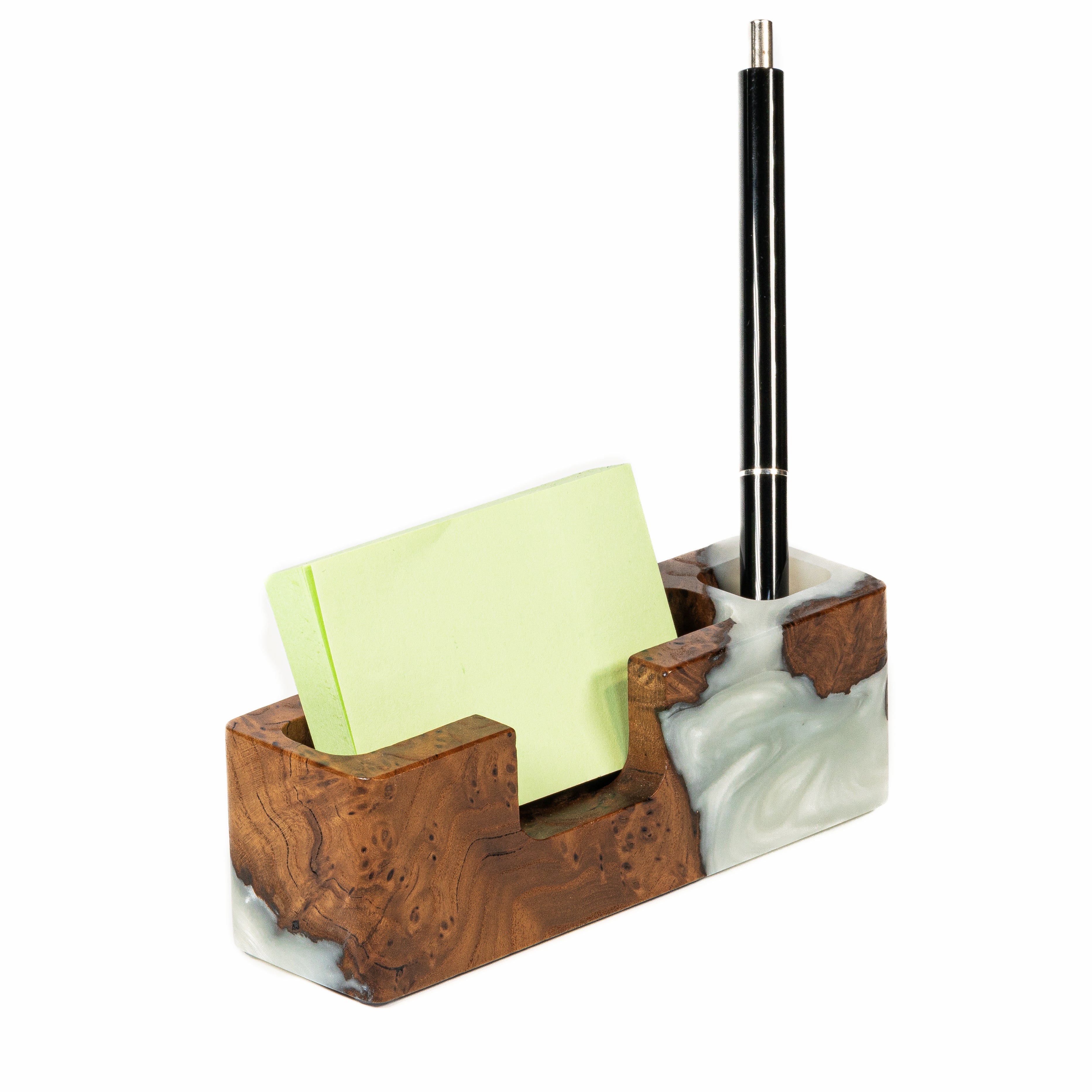Wood & Resin Desk Organizer SMART – Elm Platinum