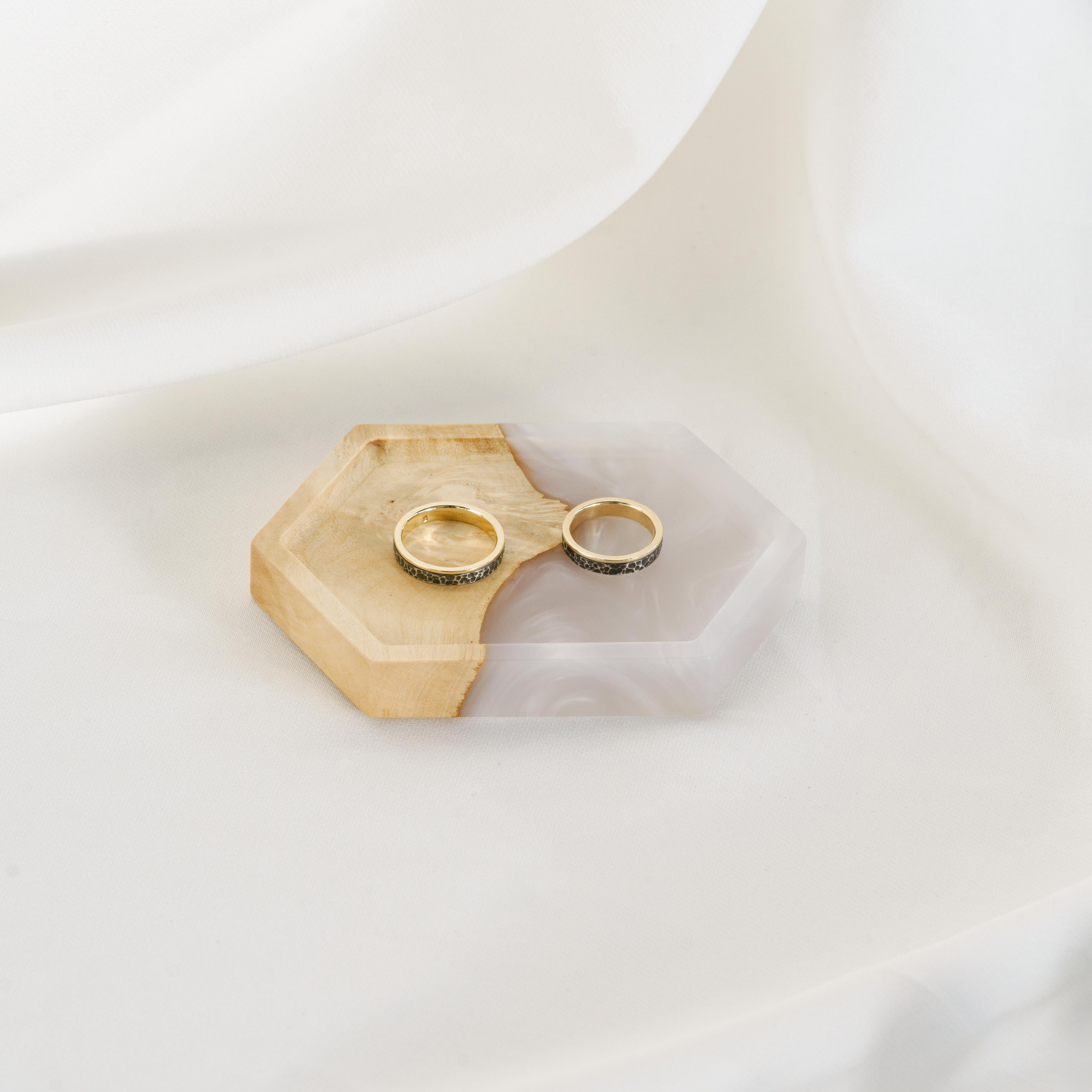 Wood & Resin Jewelry Tray INFINITY – Maple Platinum