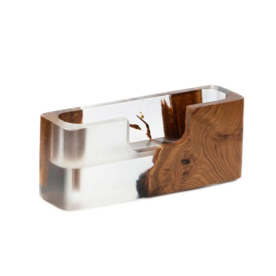 Wood & Resin Card Holder SMART – Dark Breeze