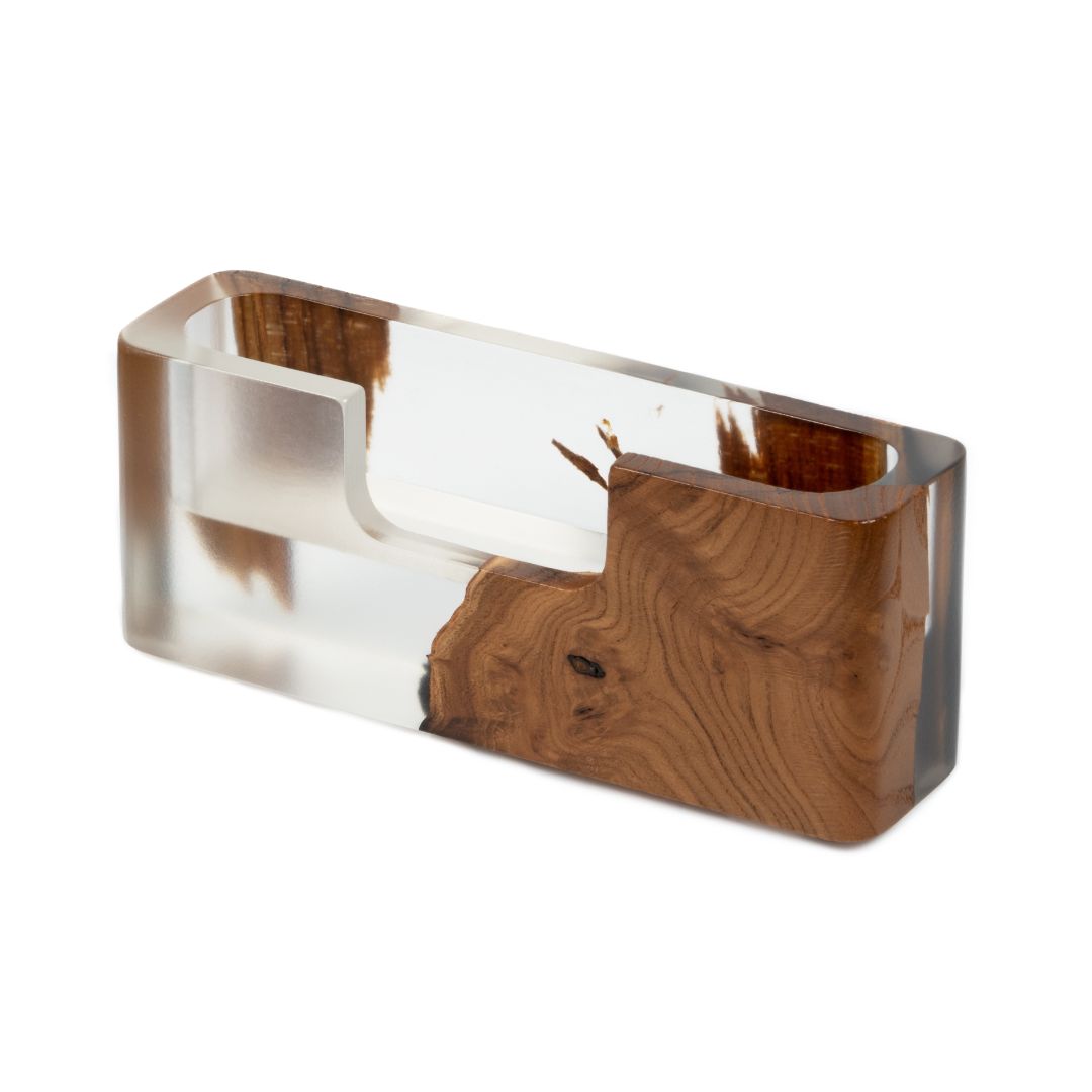 Wood & Resin Card Holder SMART – Dark Breeze