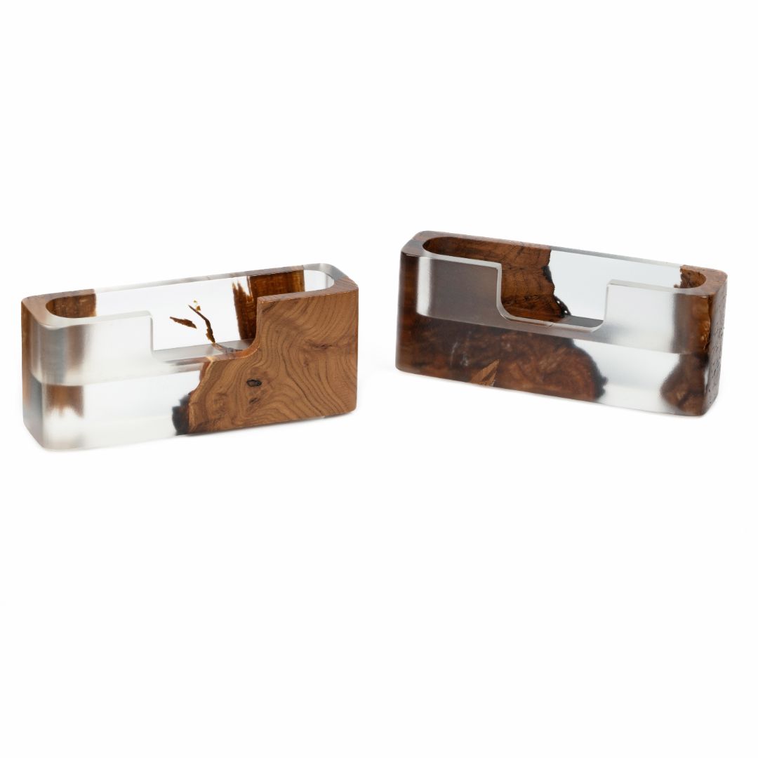 Wood & Resin Card Holder SMART – Dark Breeze