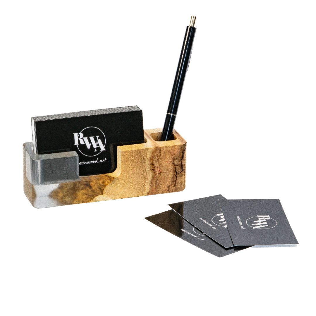 Wood & Resin Desk Organizer SMART – Maple Breeze