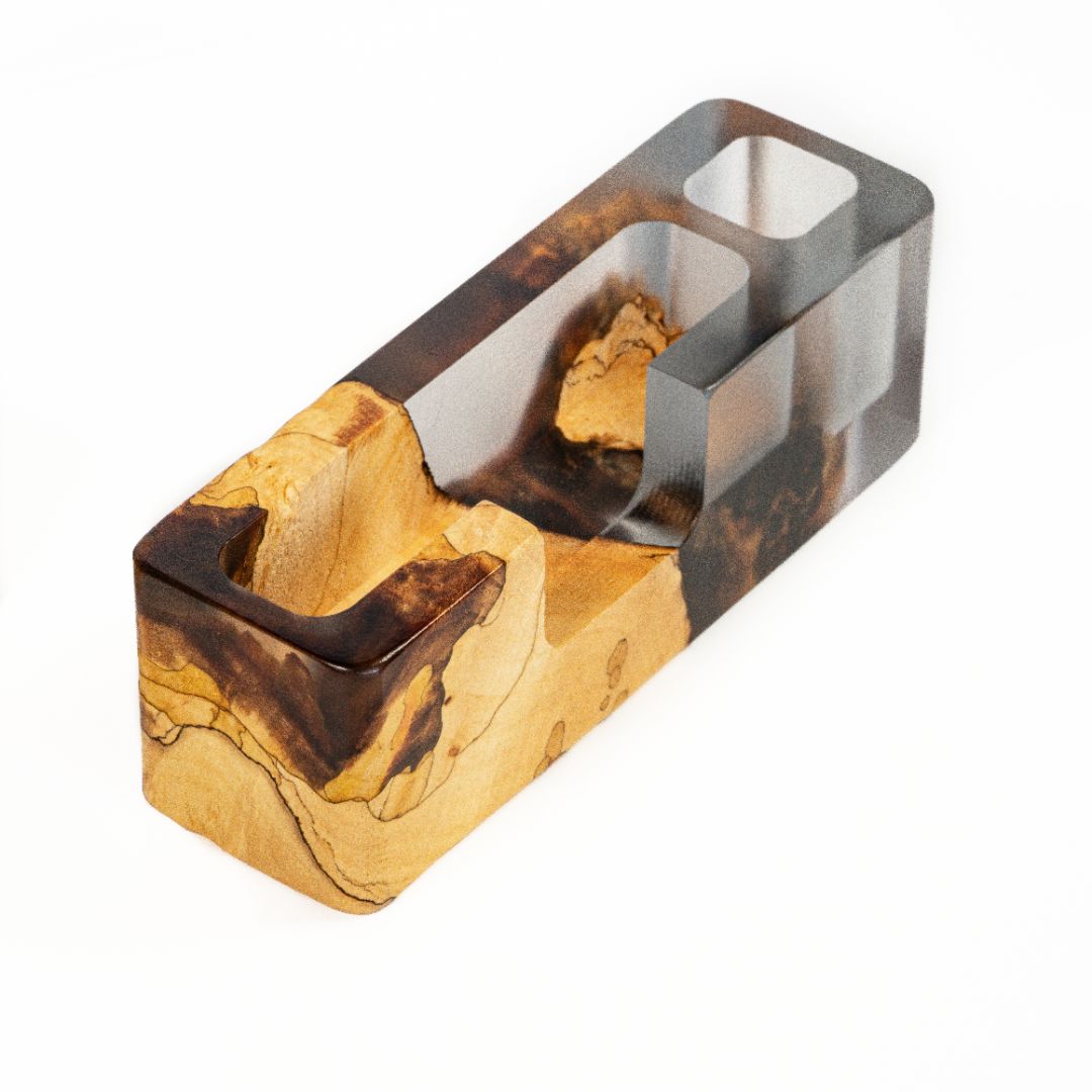 Wood & Resin Desk Organizer SMART – Maple Breeze