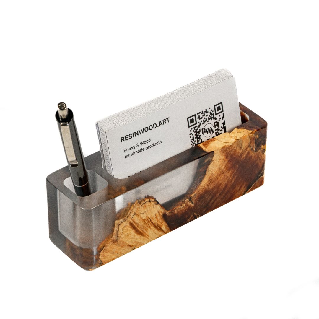 Wood & Resin Desk Organizer SMART – Maple Breeze