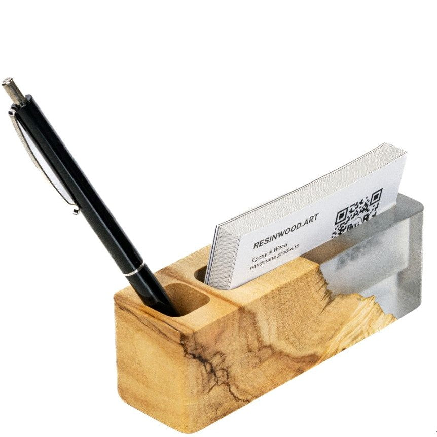Wood & Resin Desk Organizer SMART – Maple Breeze