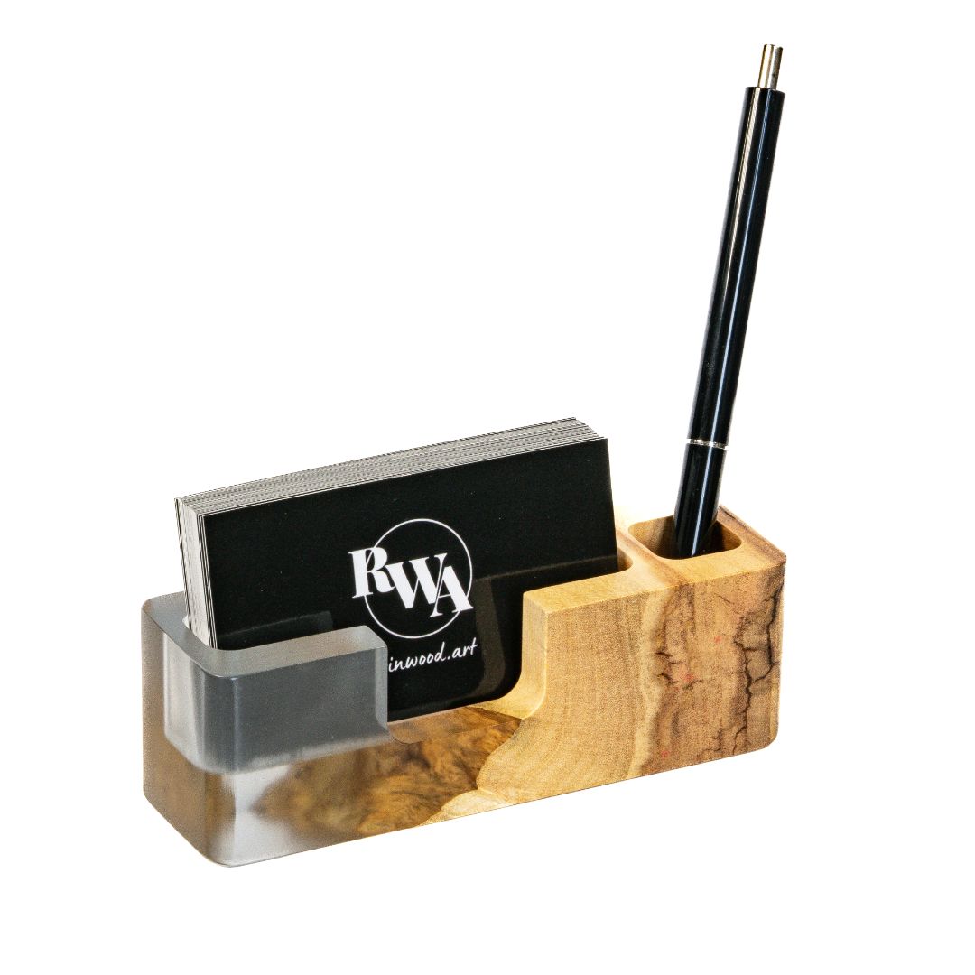 Wood & Resin Desk Organizer SMART – Maple Breeze