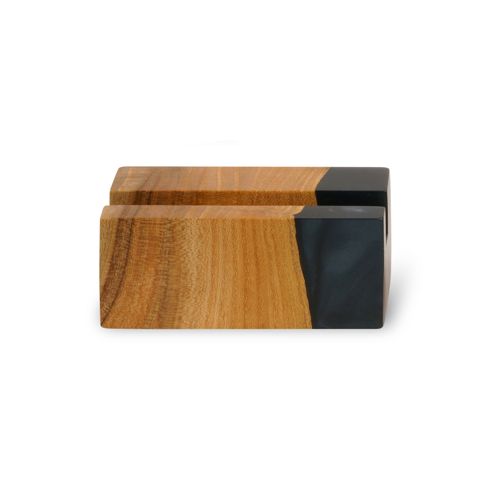 Wood & Resin Card Holder ELEMENT – Elm Black