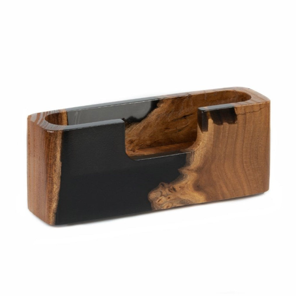 Wood & Resin Card Holder SMART – Elm Black