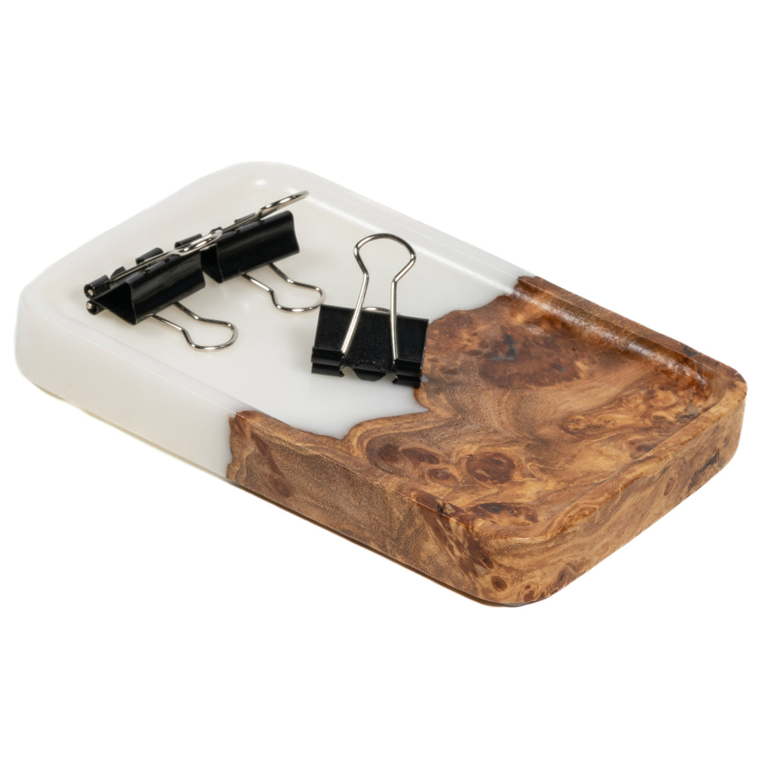 Wood & Resin Tray ELEMENT – Elm White