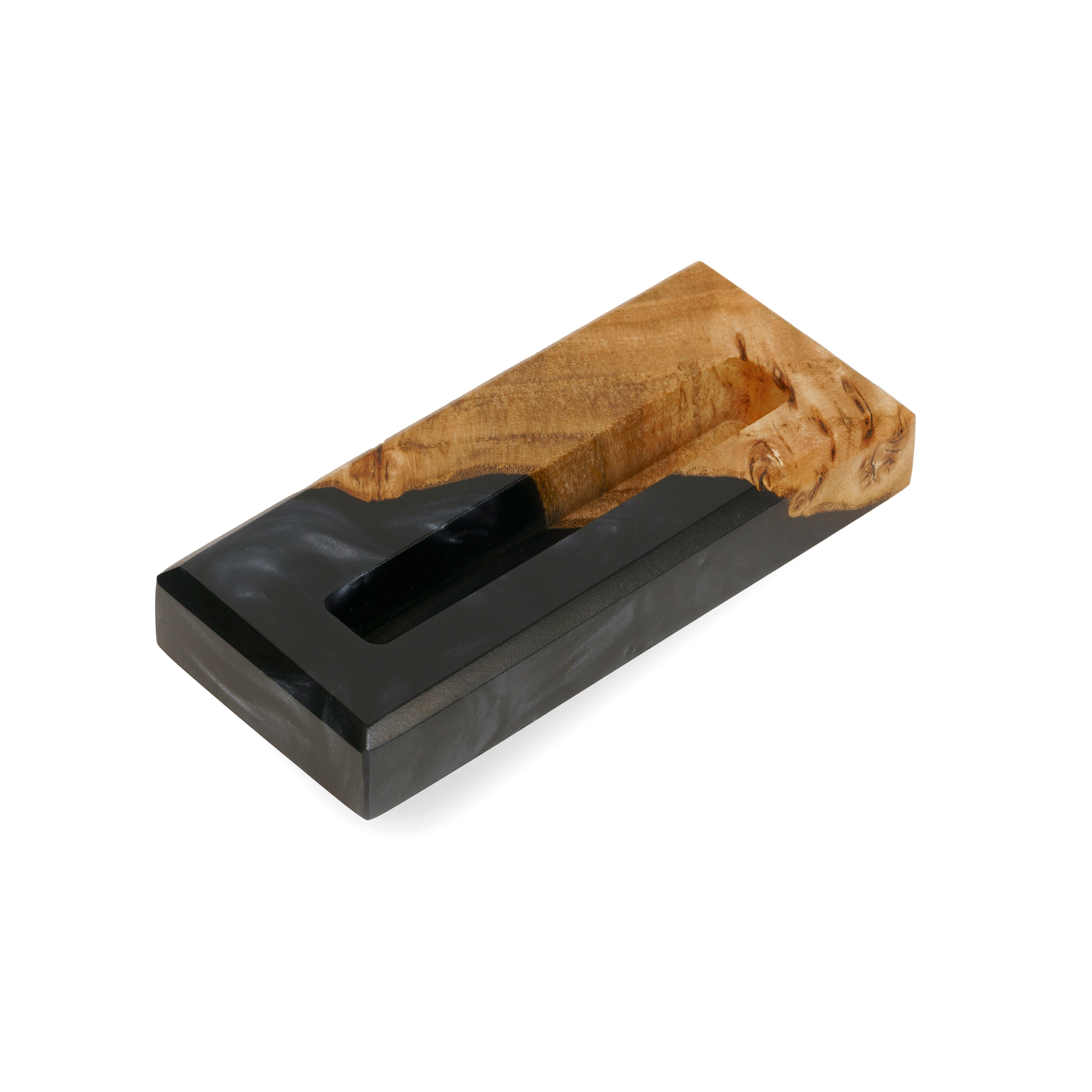 Wood & Resin Card Holder ORIGINAL – Elm Black