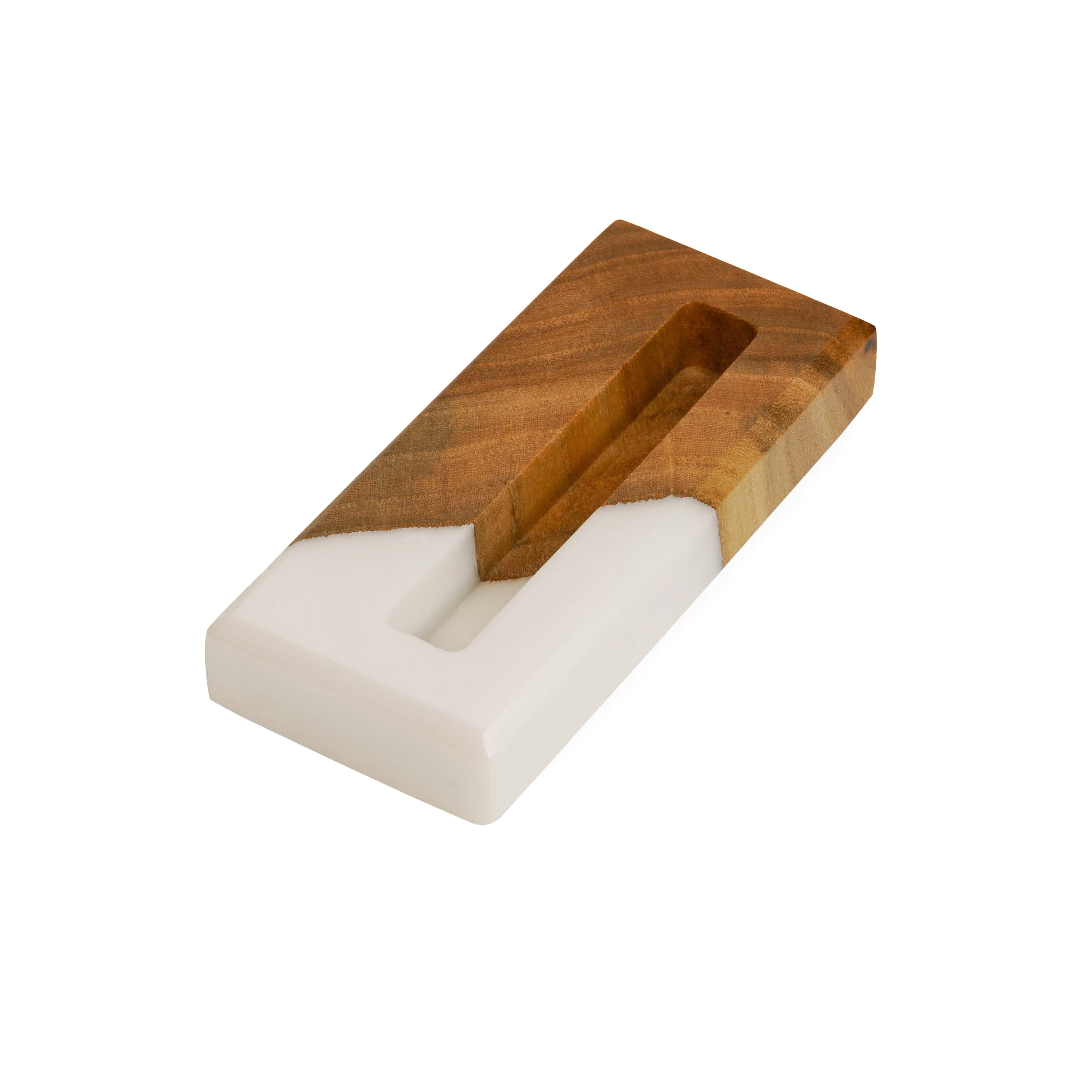 Wood & Resin Card Holder ORIGINAL – Elm White