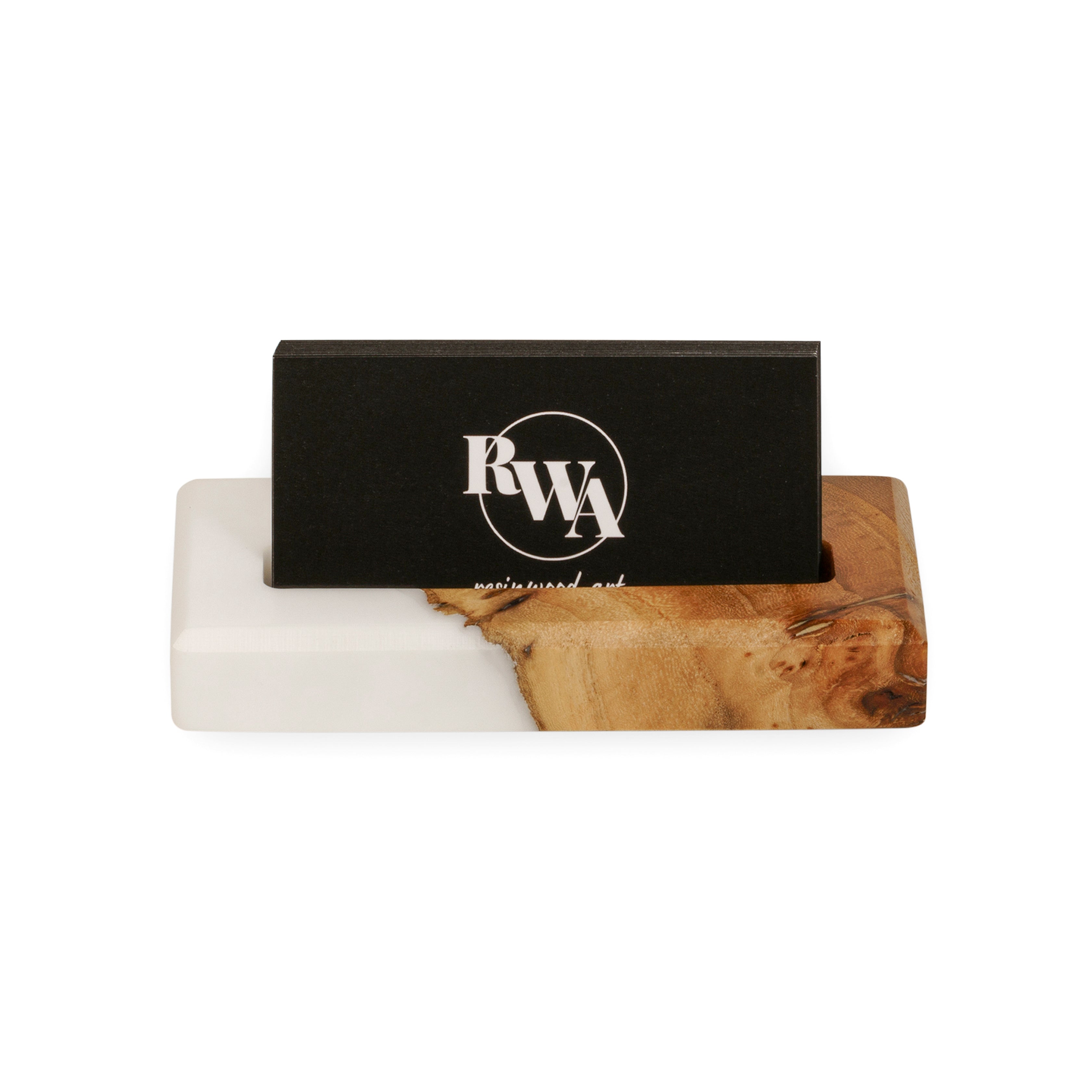 Wood & Resin Card Holder ORIGINAL – Elm White