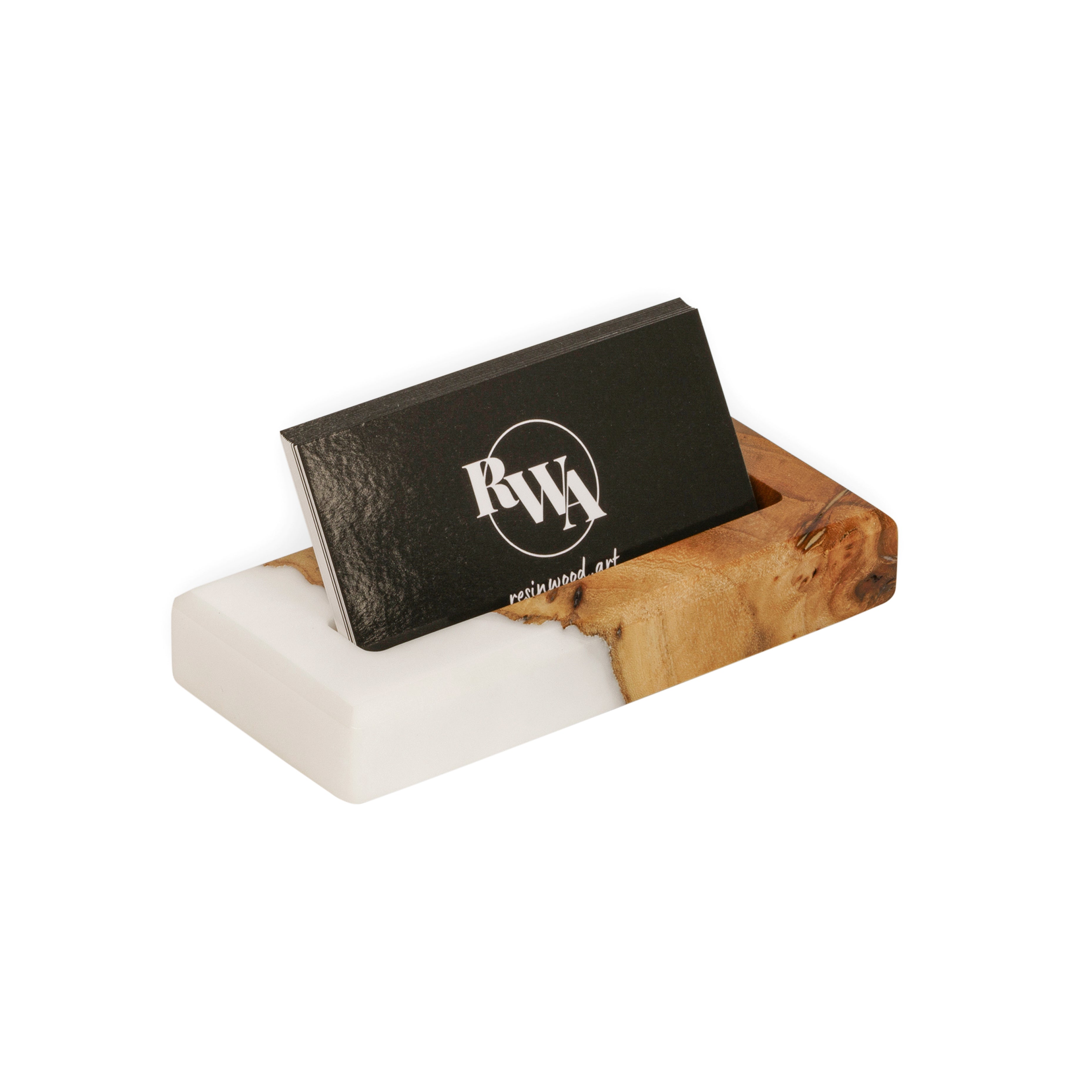 Wood & Resin Card Holder ORIGINAL – Elm White