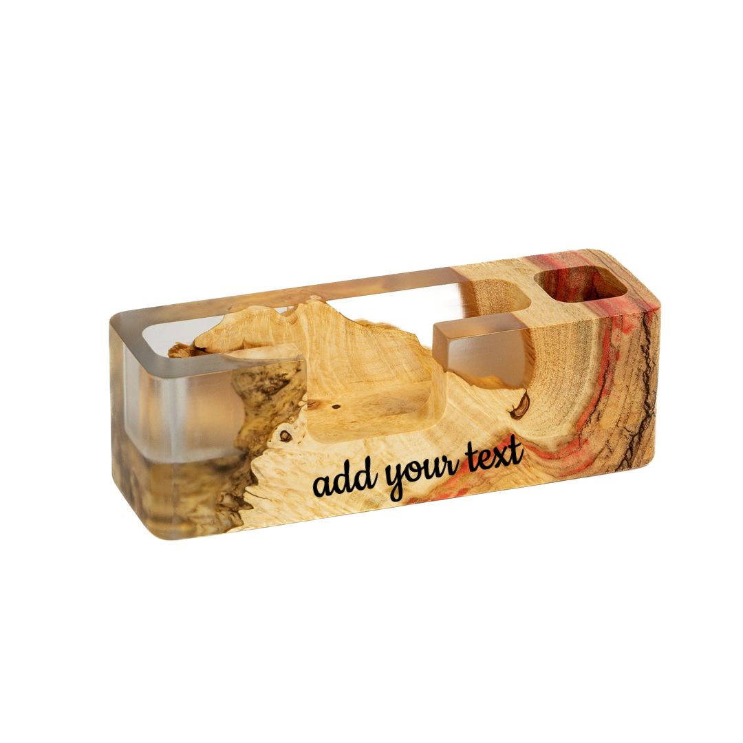 Wood & Resin Desk Organizer SMART – Maple Breeze
