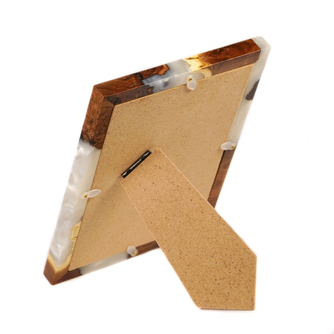 Wood & Resin Picture Frame TEMPO – Olive Platinum