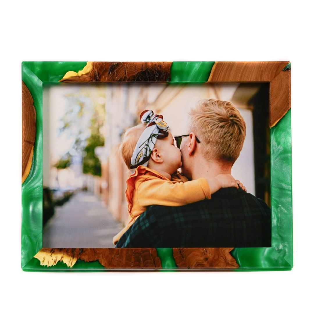 Wood & Resin Picture Frame TEMPO – Olive Green
