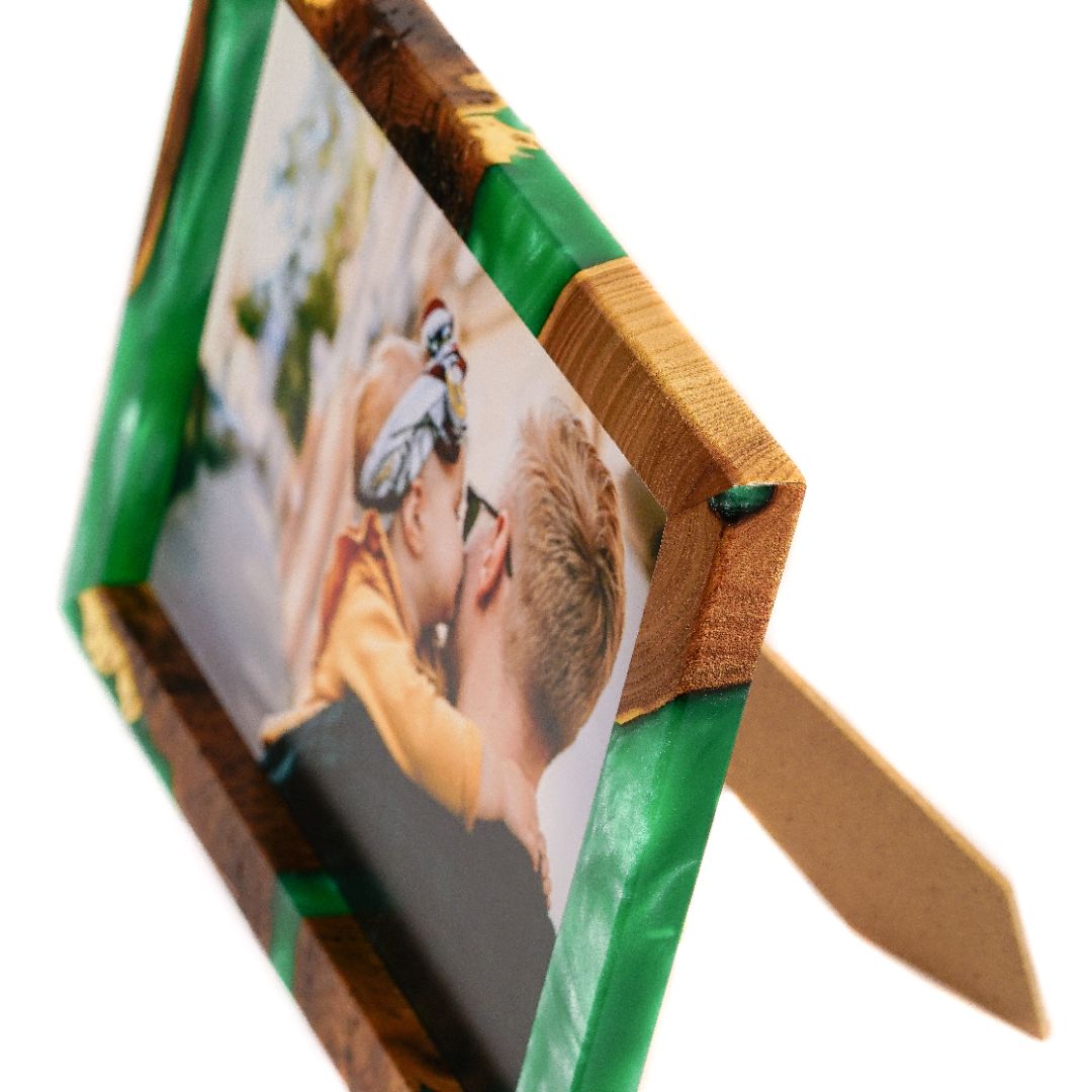Wood & Resin Picture Frame TEMPO – Olive Green