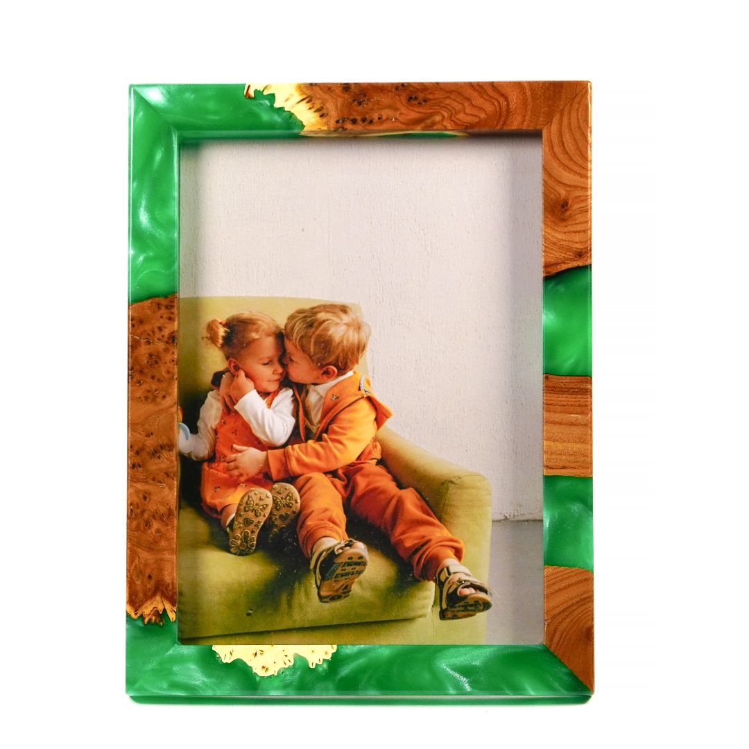 Wood & Resin Picture Frame TEMPO – Olive Green