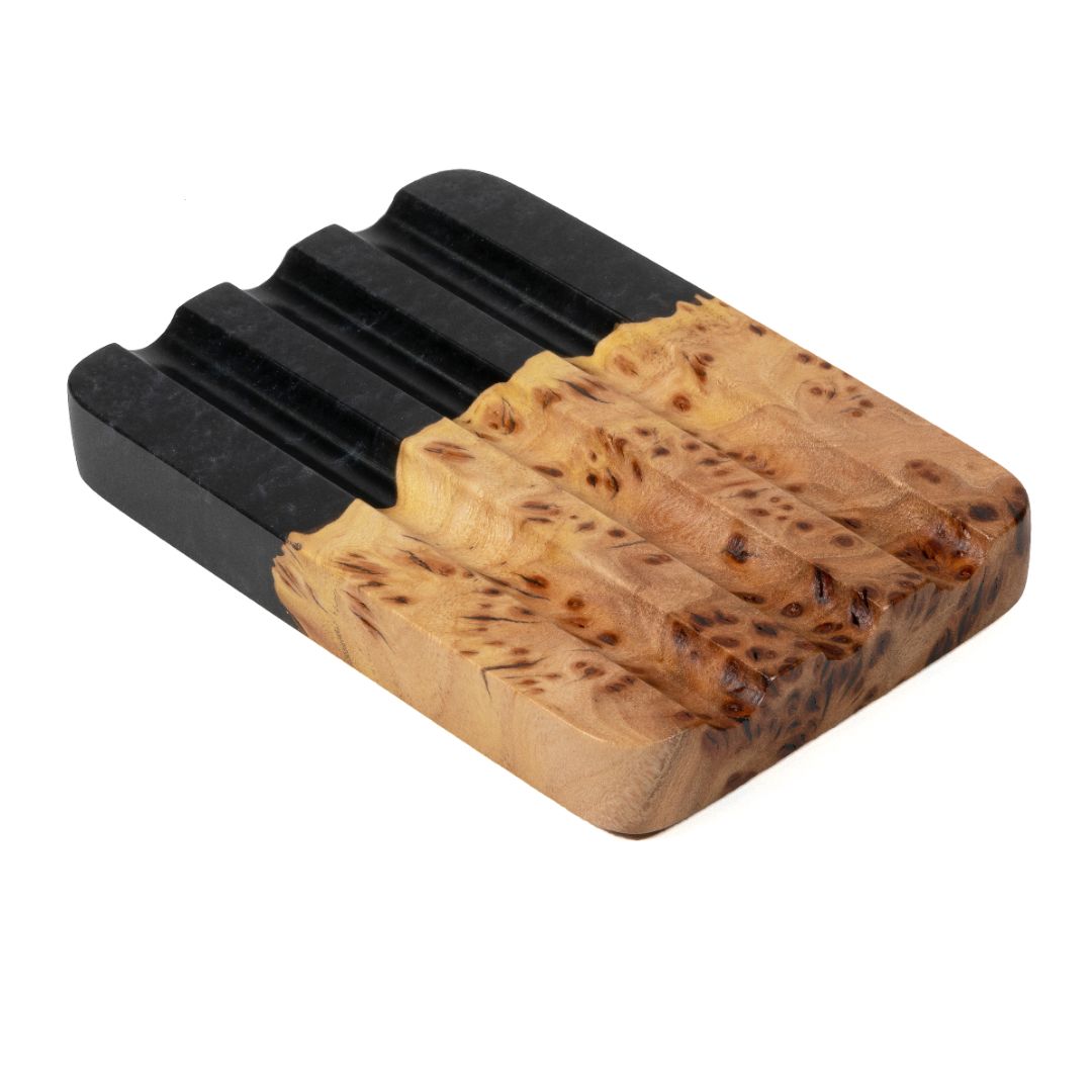 Wood & Resin Pen Holder ELEMENT – Elm Black