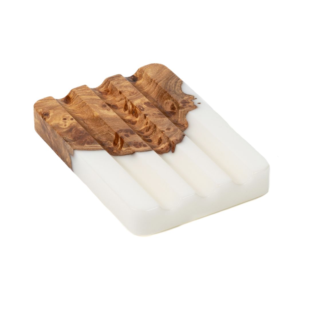 Wood & Resin Pen Holder ELEMENT – Elm White