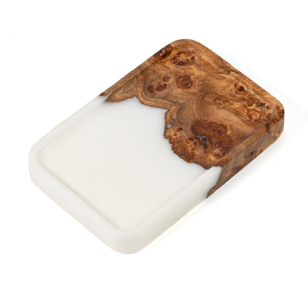 Wood & Resin Tray ELEMENT – Elm White