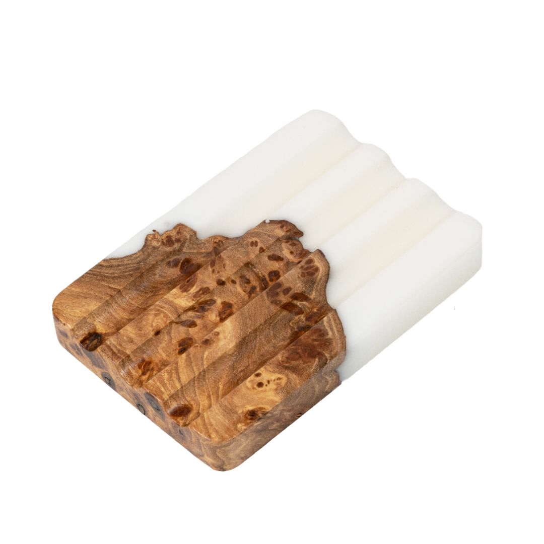 Wood & Resin Pen Holder ELEMENT – Elm White