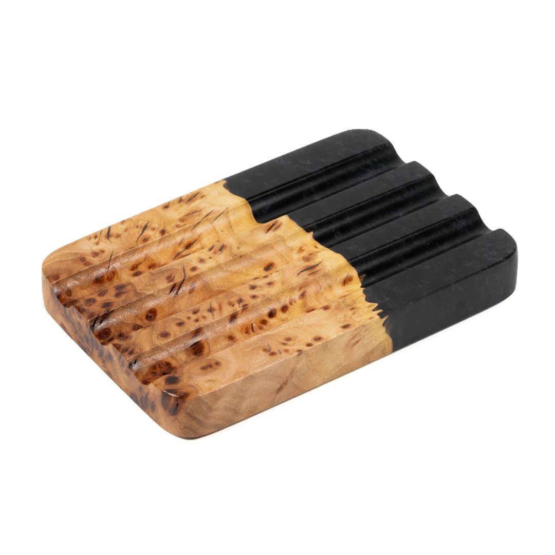 Wood & Resin Pen Holder ELEMENT – Elm Black