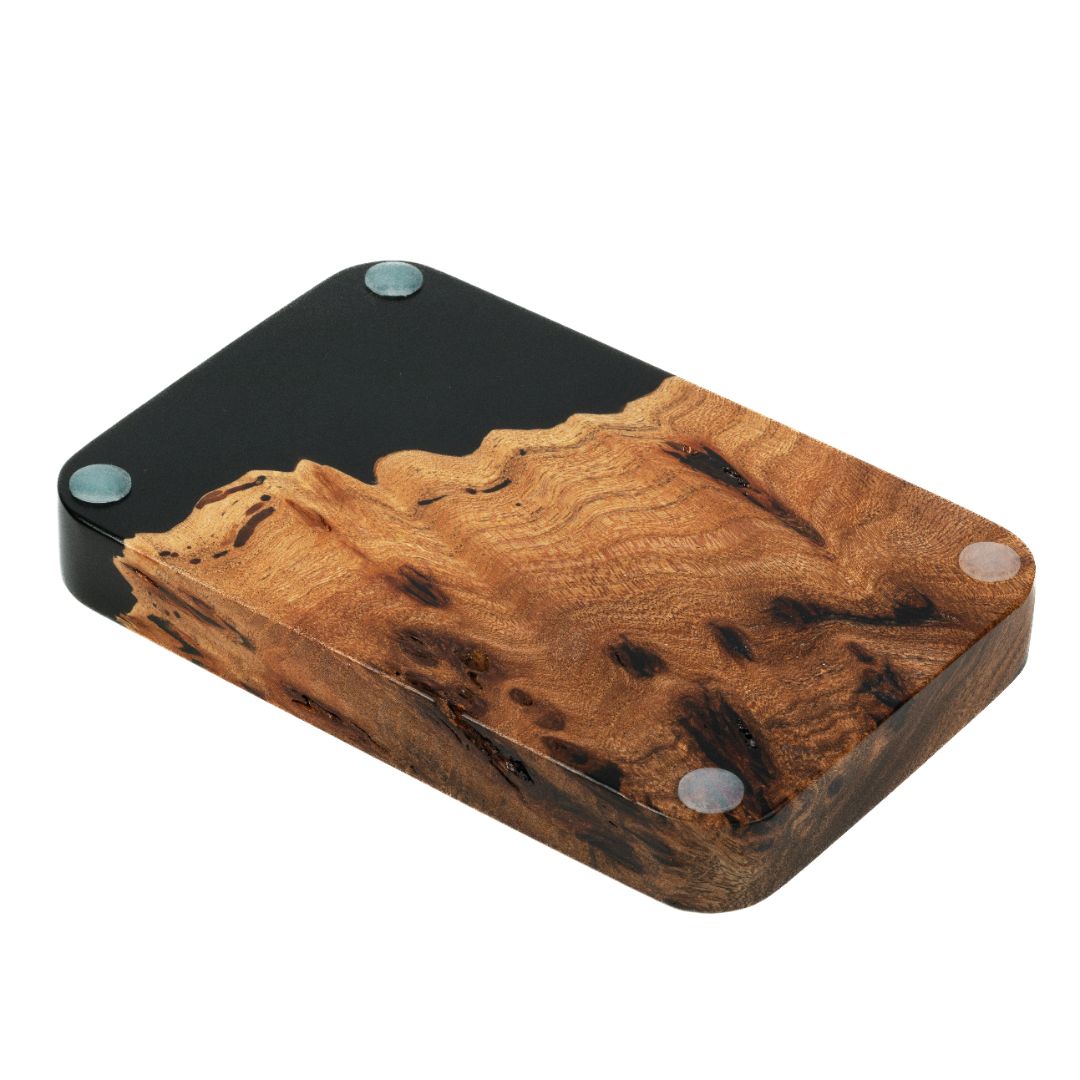 Wood & Resin Tray ELEMENT – Elm Black