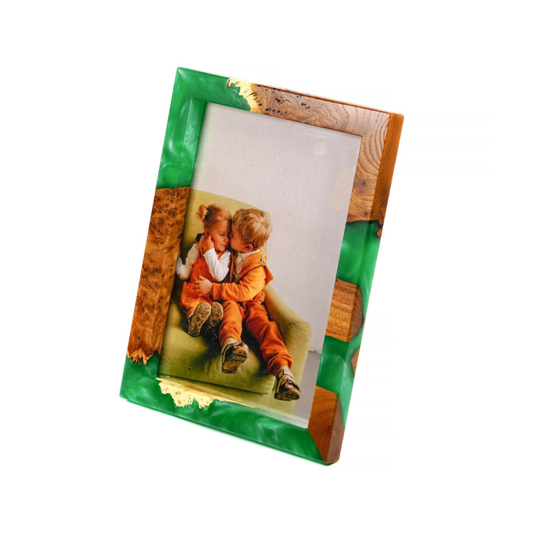 Wood & Resin Picture Frame TEMPO – Olive Green