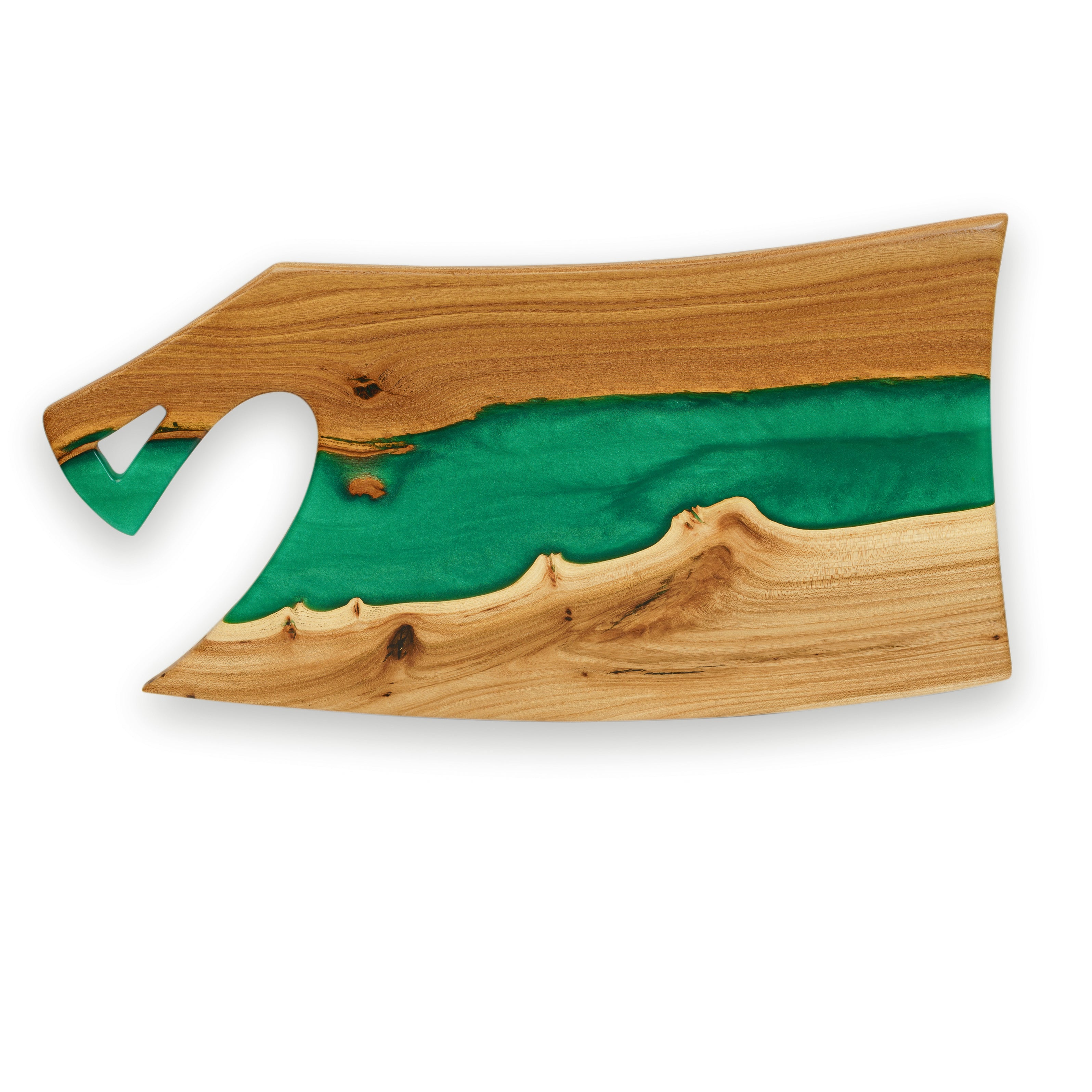 Wood & Resin Charcuterie Board CLEAVER – Elm Green