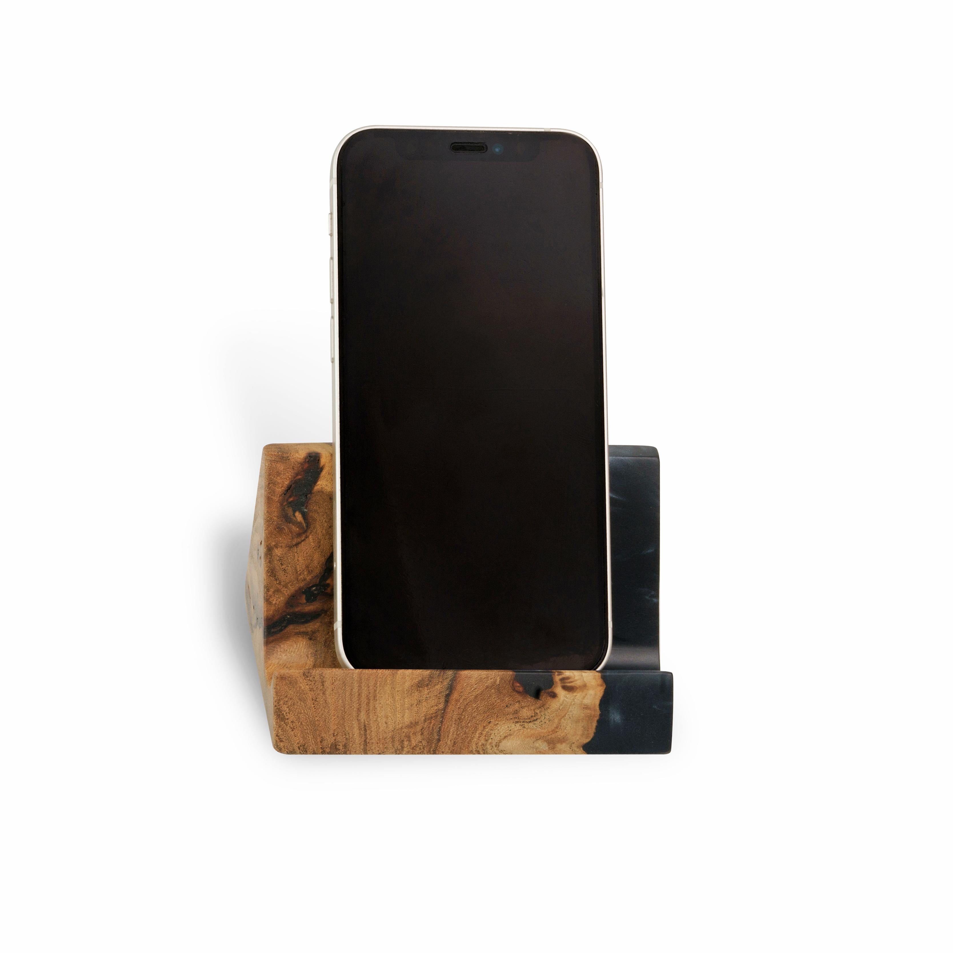 Wood & Resin Card Holder BASIC – Elm Black