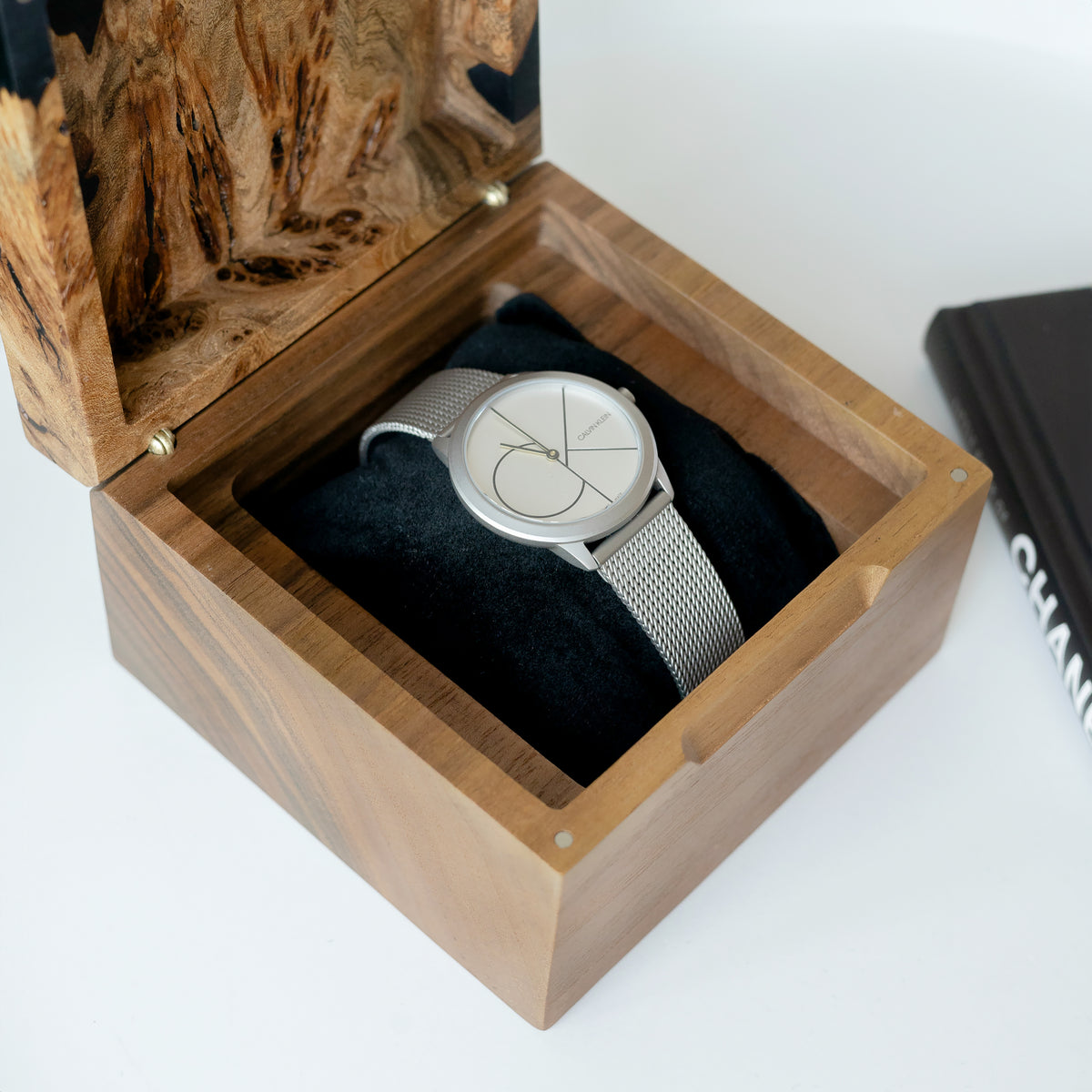 Black Epoxy & Solid Wood Watch Box - TEMPO