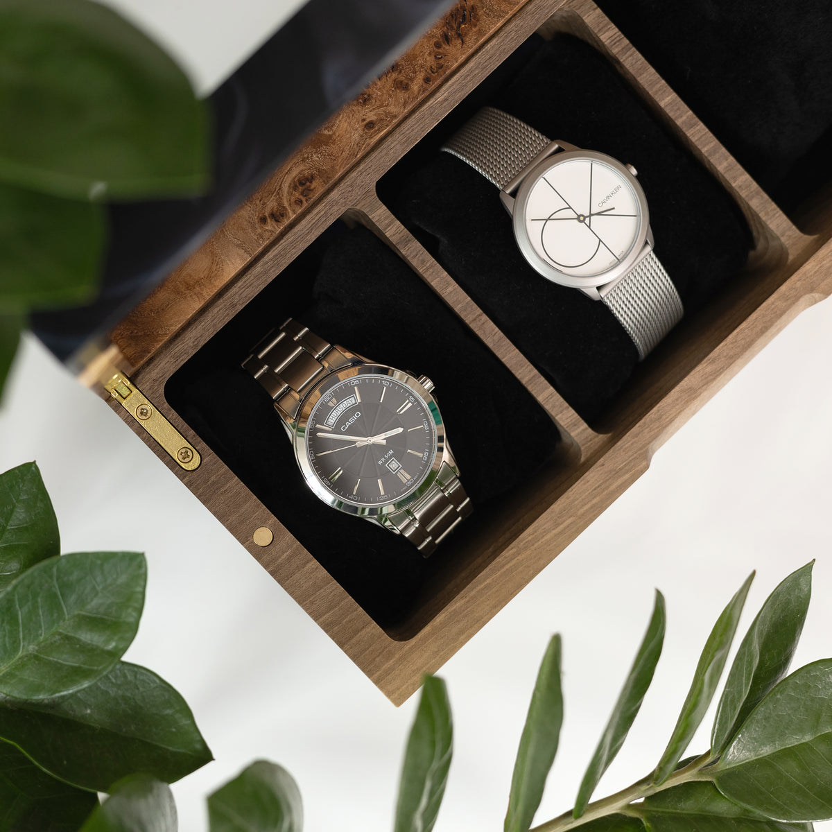 Black Epoxy & Solid Wood Watch Box - TEMPO