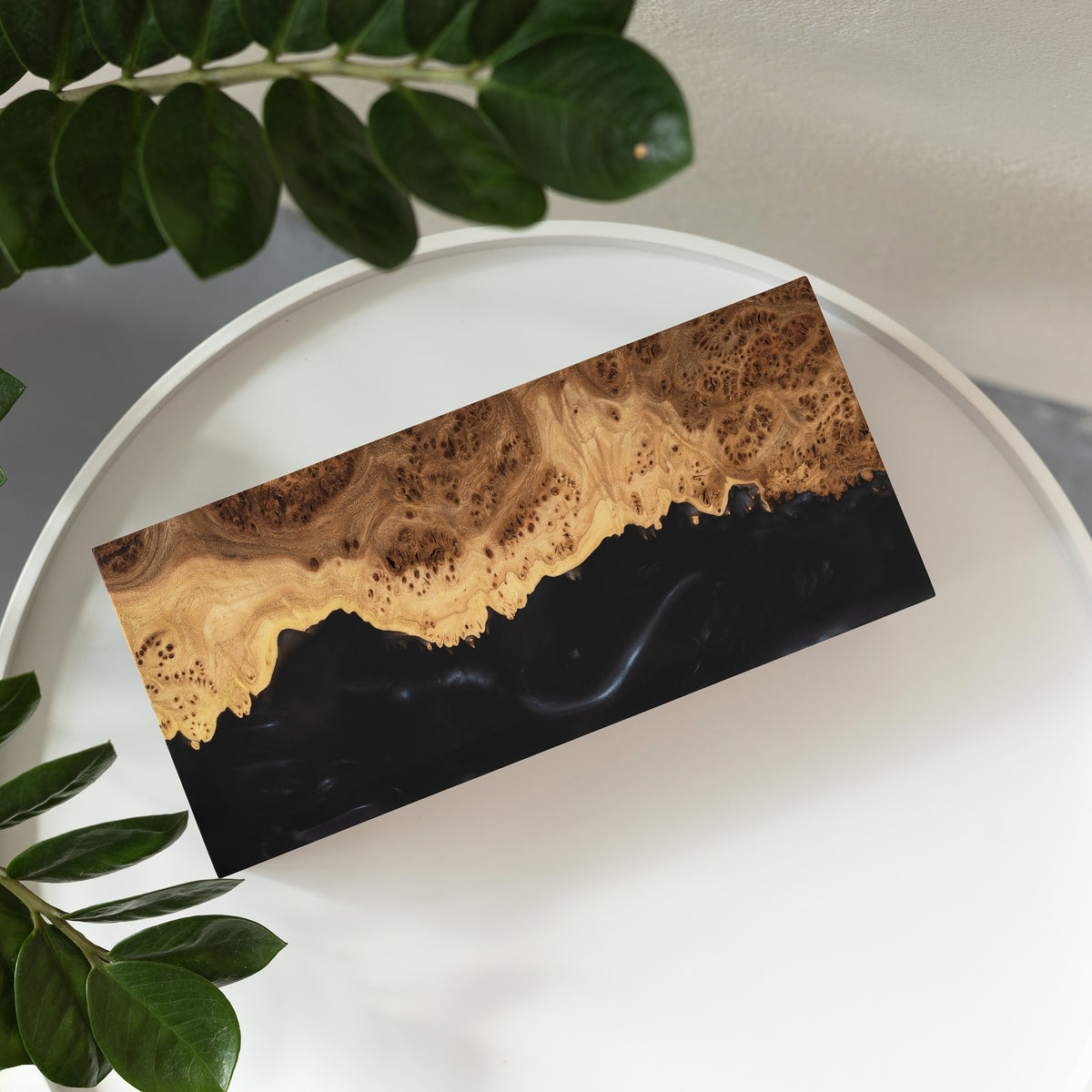 Black Epoxy & Solid Wood Watch Box - TEMPO
