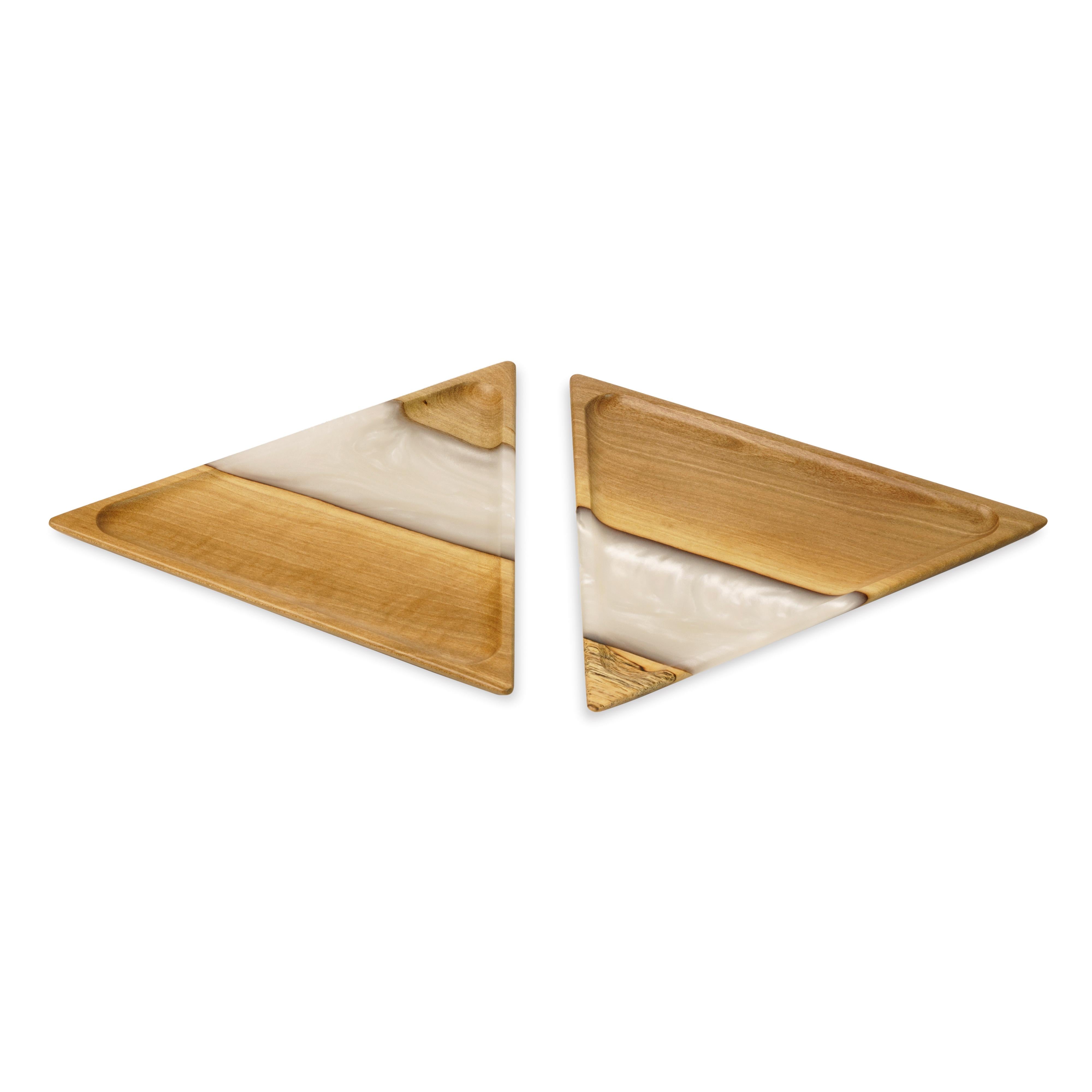 Wood & Resin Serving Platter MORSEL – Elm Platinum