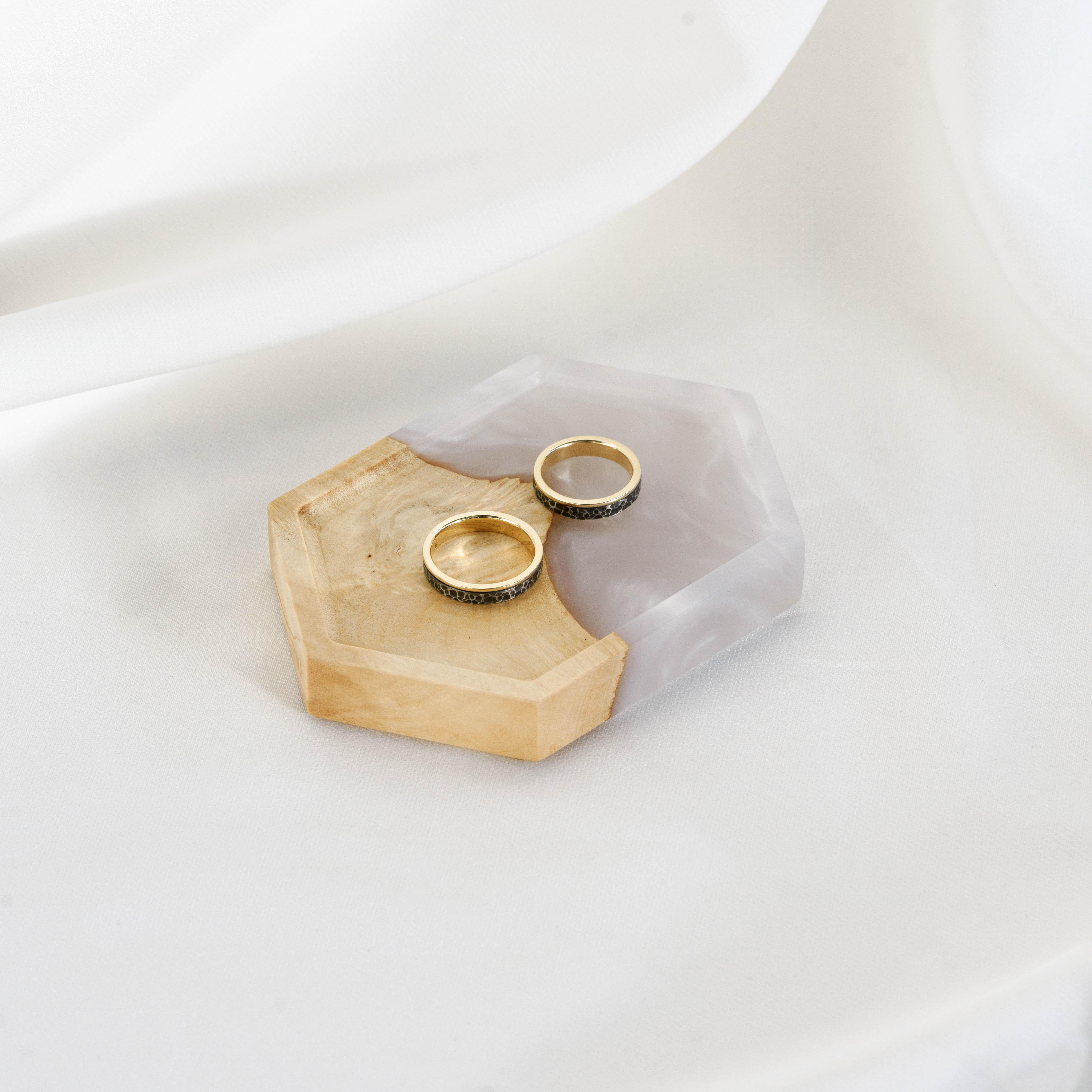 Wood & Resin Jewelry Tray INFINITY – Maple Platinum
