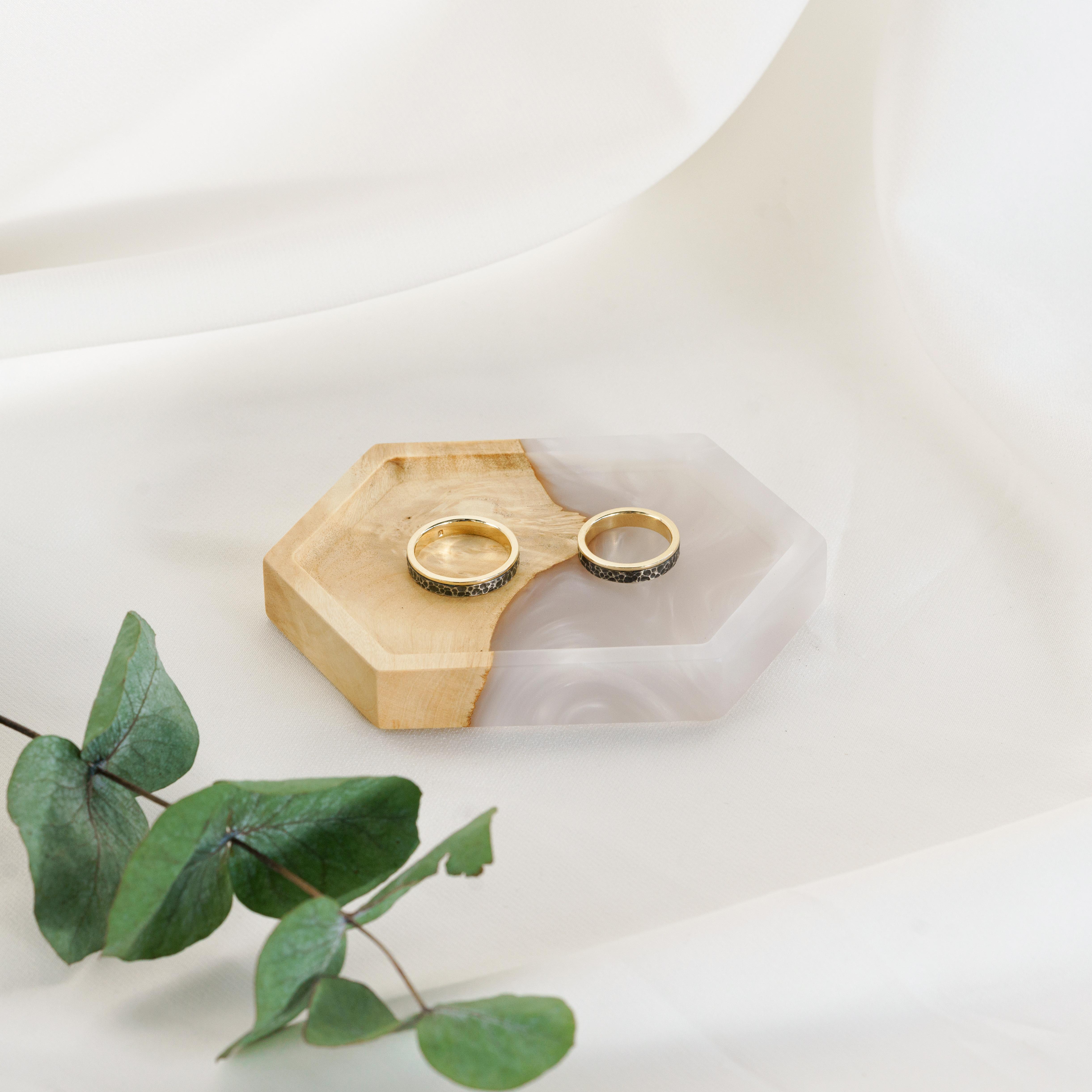 Wood & Resin Jewelry Tray INFINITY – Maple Platinum