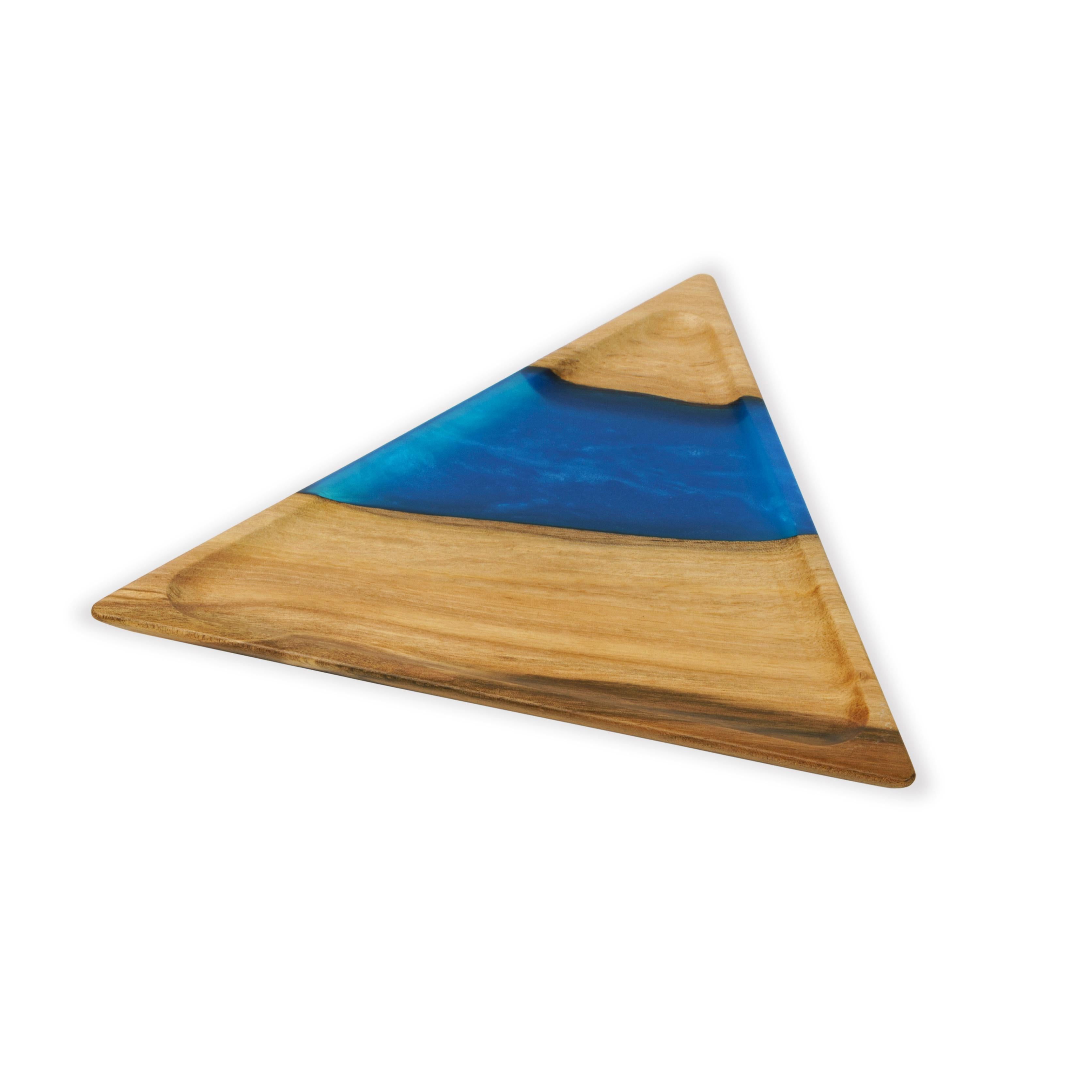 Wood & Resin Serving Platter MORSEL – Elm Blue